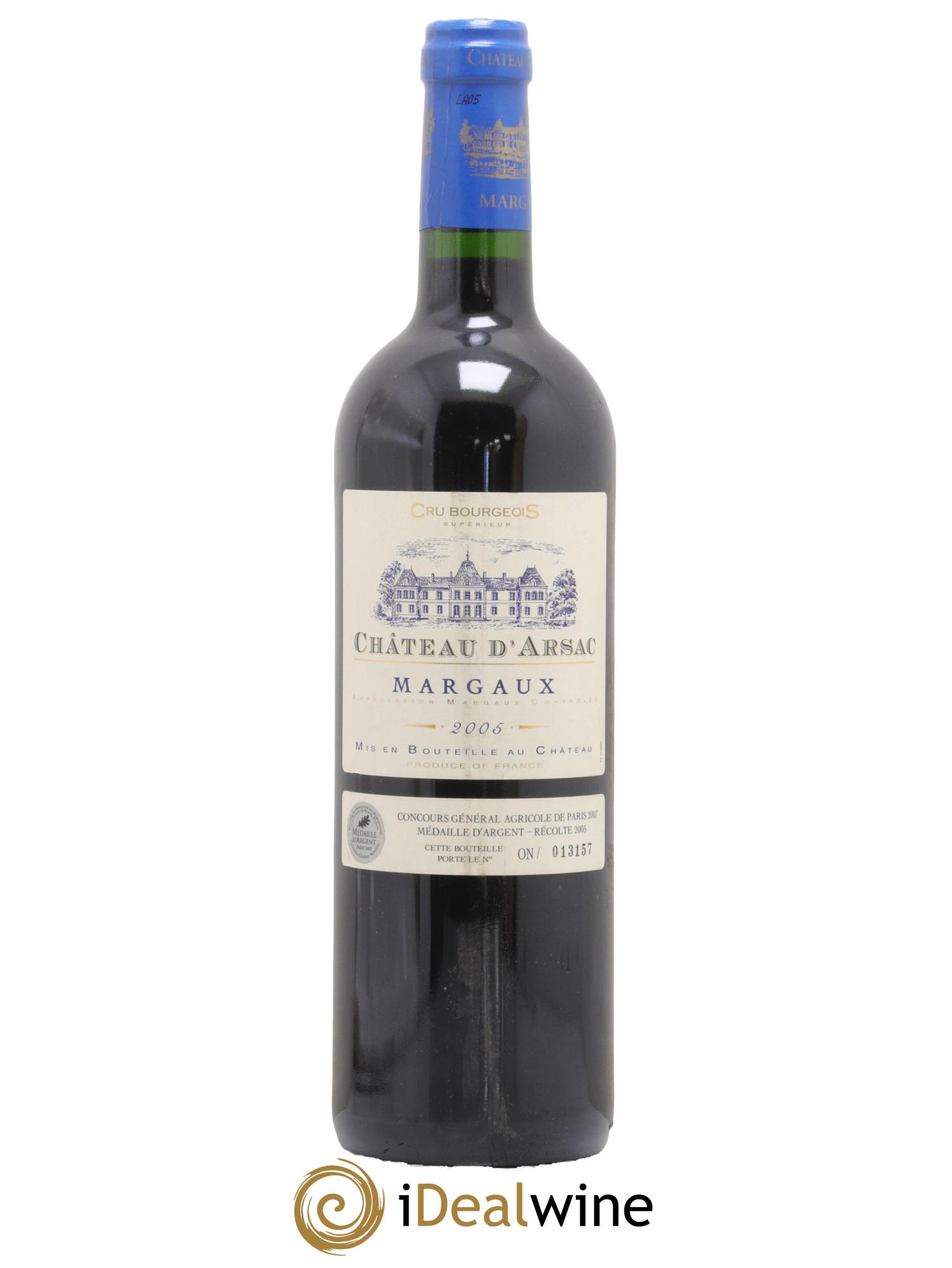 Château d' Arsac Cru Bourgeois 2005 - Lot de 1 bouteille - 0