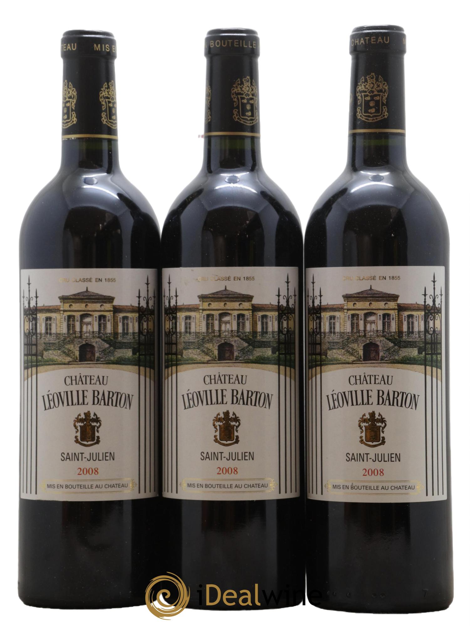 Château Léoville Barton 2ème Grand Cru Classé 2008 - Lot de 6 bouteilles - 1