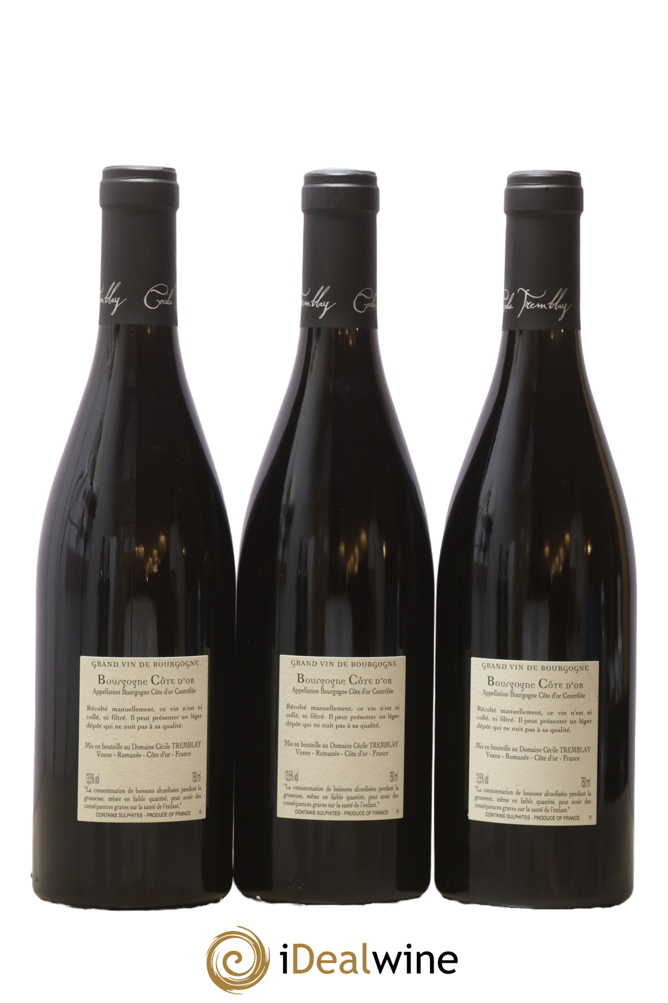 Bourgogne Côte-d'Or Cécile Tremblay 2018 - Lot de 3 bouteilles - 1