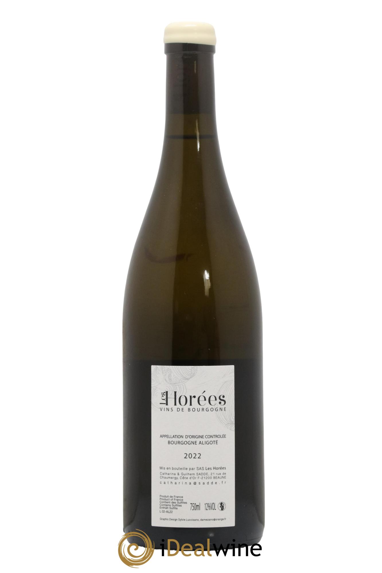 Bourgogne Aligoté En Coulezain Les Horées  2022 - Lot de 1 bouteille - 1