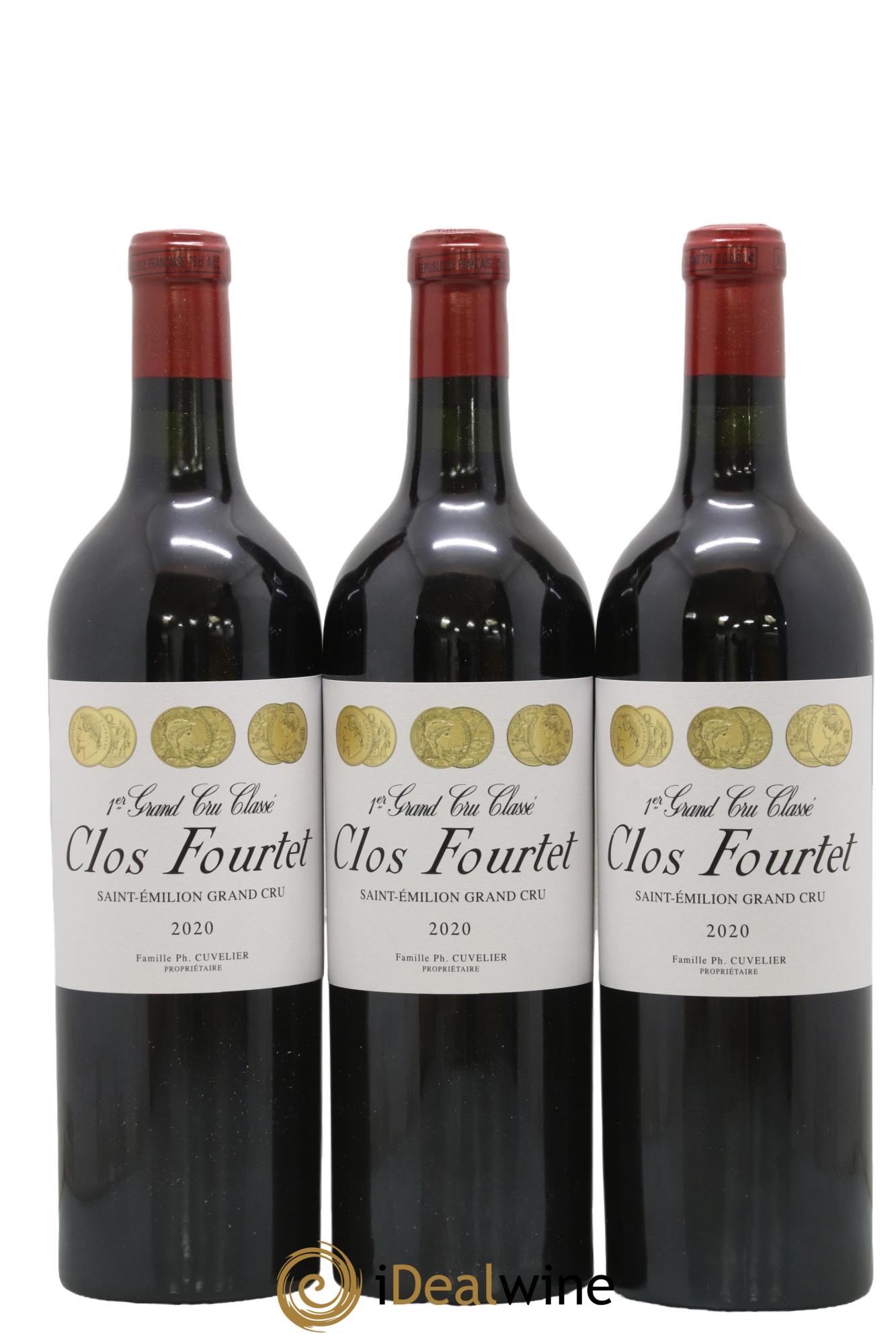 Clos Fourtet 1er Grand Cru Classé B  2020 - Lot of 3 bottles - 0