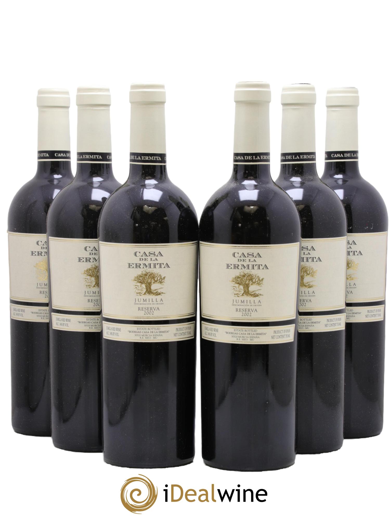 Jumilla Reserva Casa De La Ermita 2002 - Lot de 6 bouteilles - 0