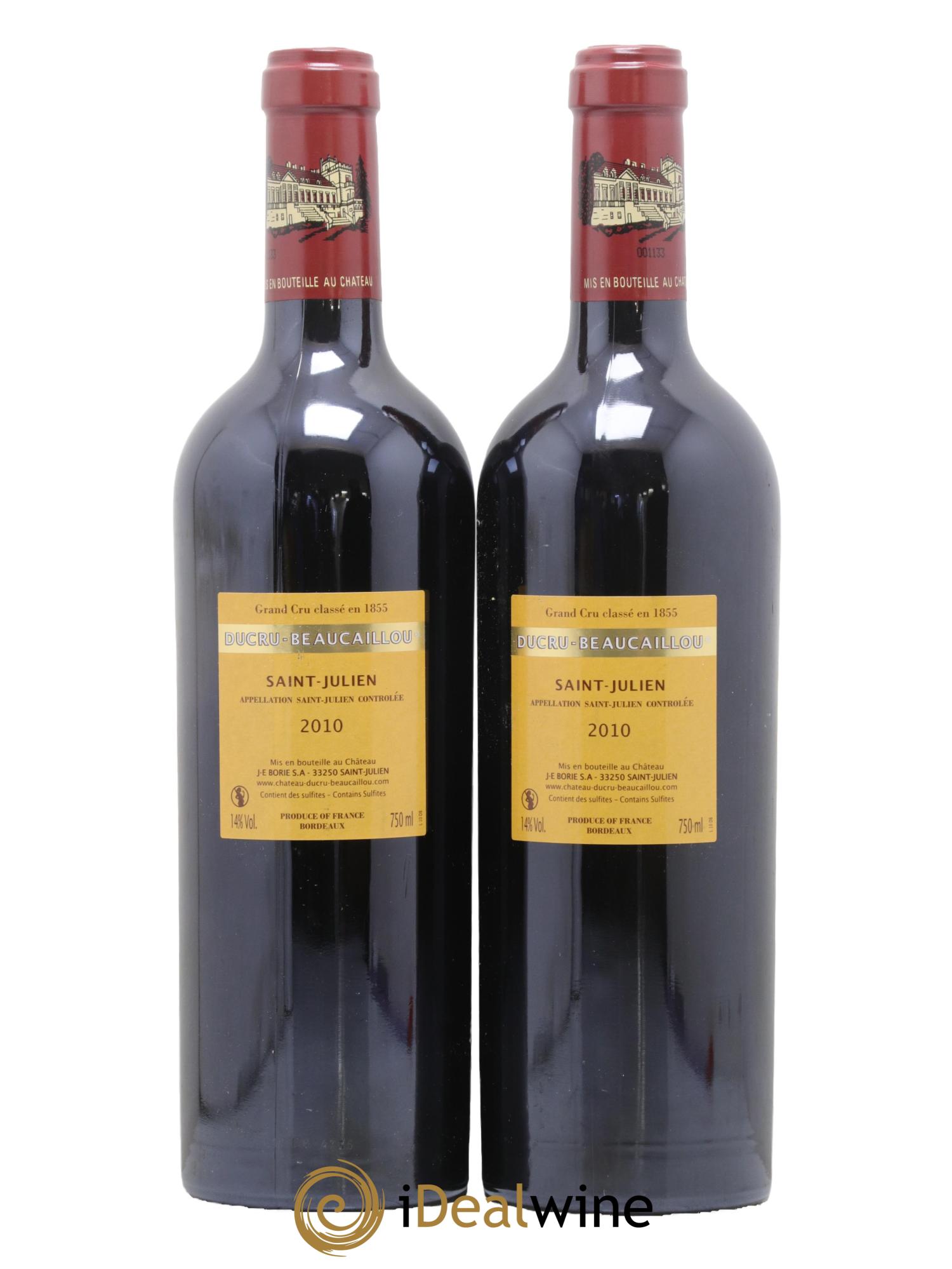 Château Ducru Beaucaillou 2ème Grand Cru Classé 2010 - Posten von 2 Flaschen - 1