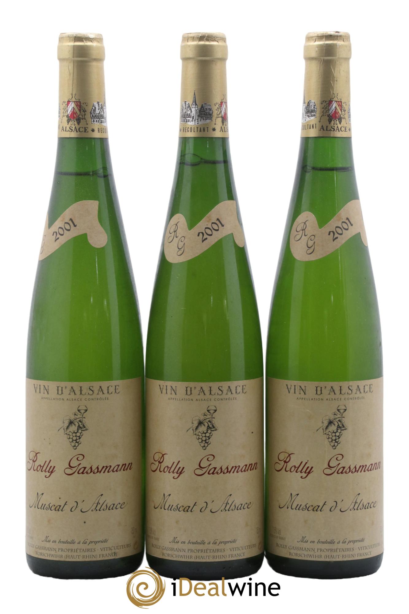 Alsace Muscat Rolly-Gassmann 2001 - Lotto di 3 bottiglie - 0