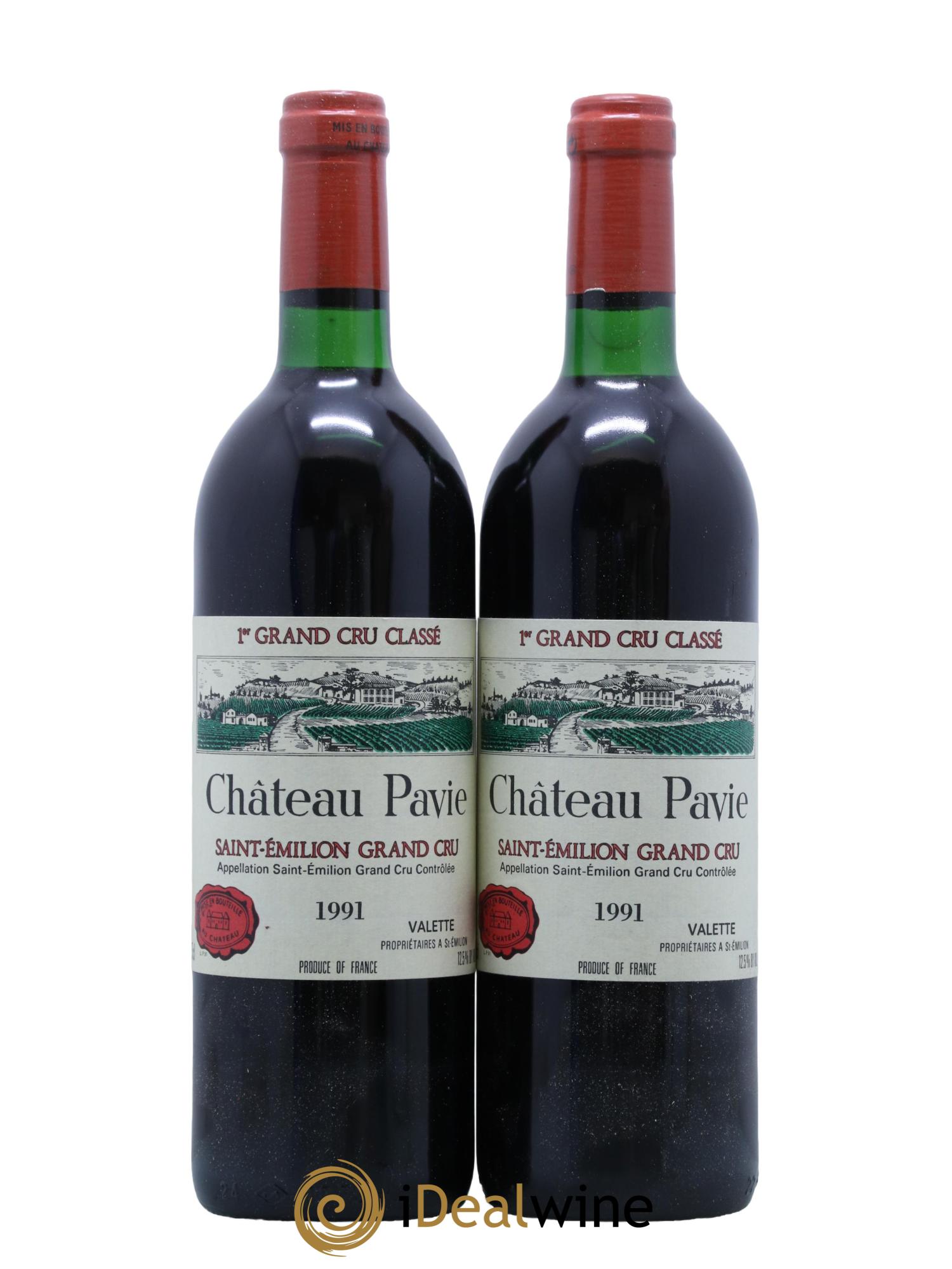 Château Pavie 1er Grand Cru Classé A 1991 - Lot de 2 bouteilles - 0