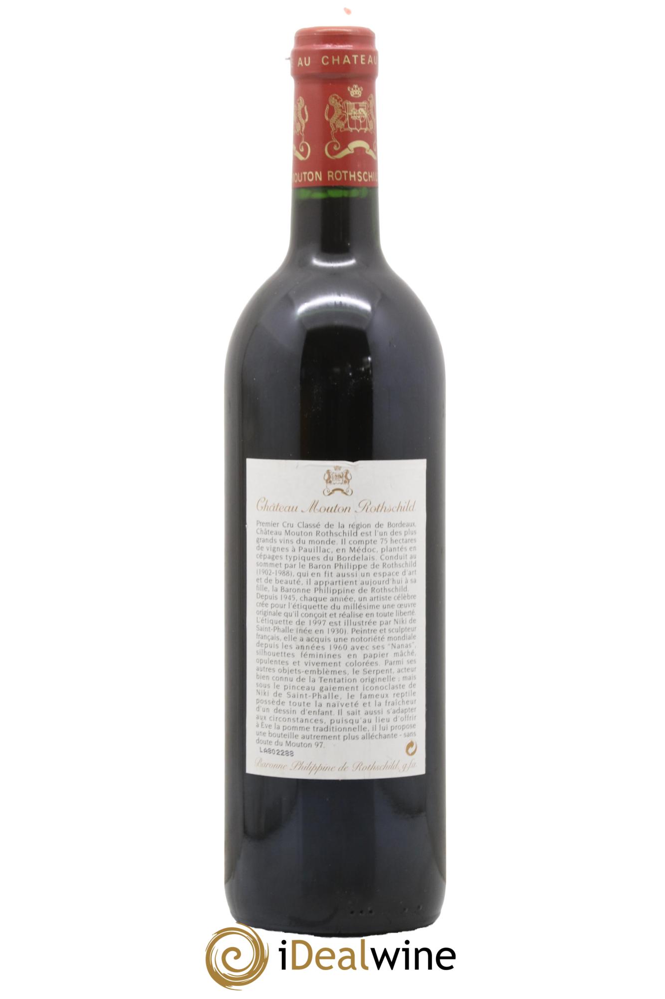 Château Mouton Rothschild 1er Grand Cru Classé 1997 - Lot de 1 bouteille - 1