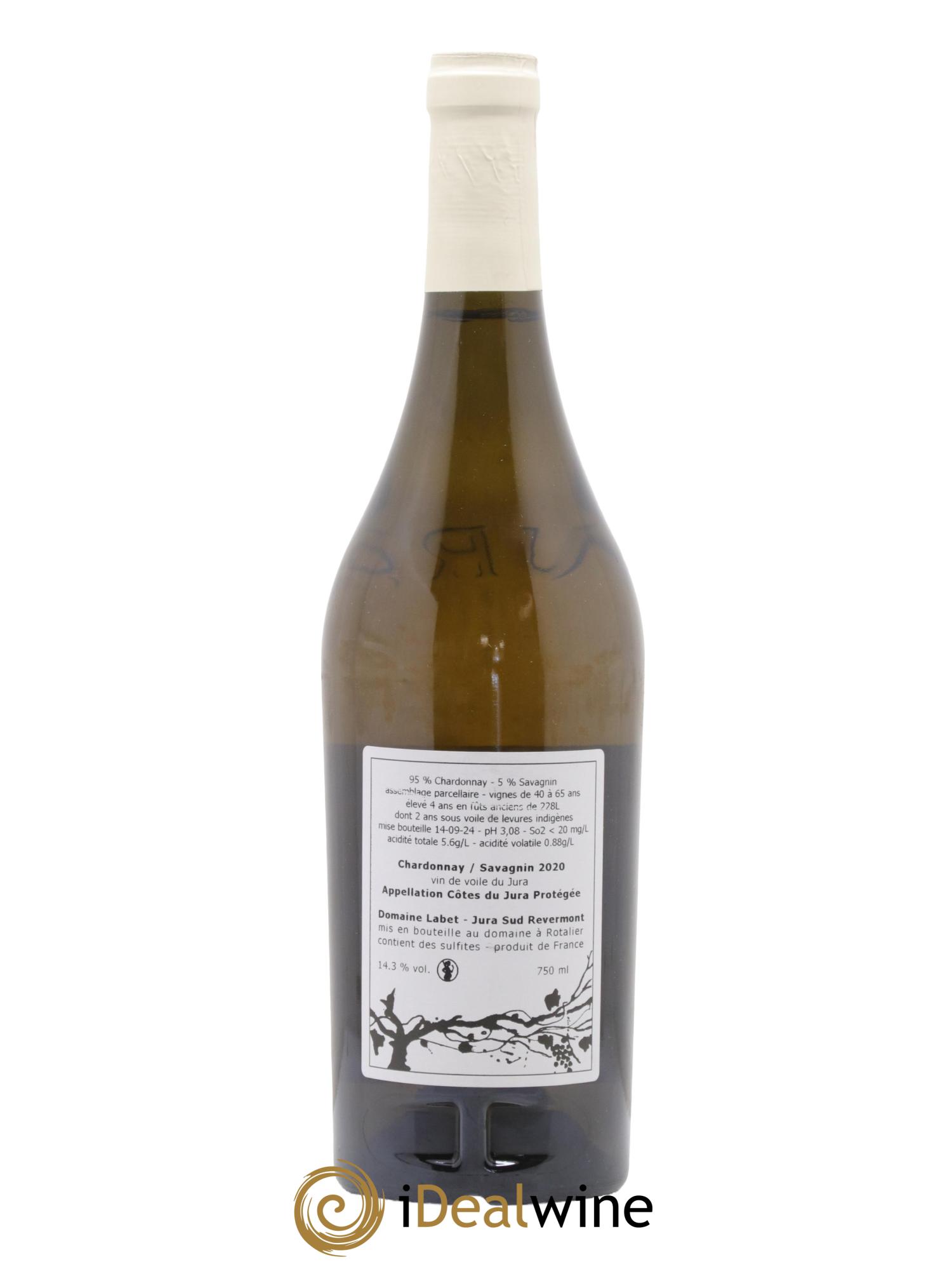 Côtes du Jura Vin de Voile Chardonnay-Savagnin cuvée de garde Romain - Julien  - Charline Labet  2020 - Lot of 1 bottle - 1