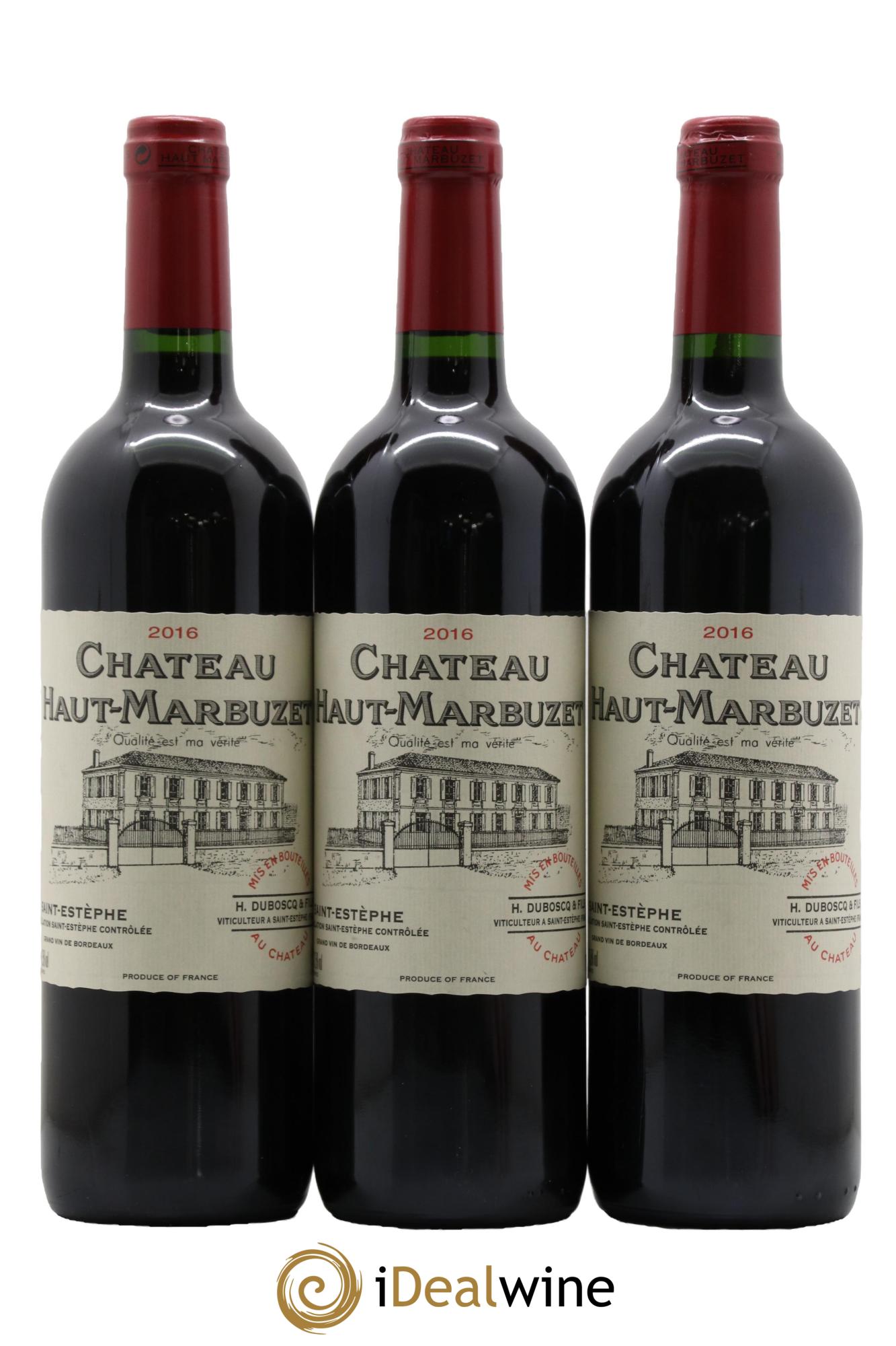 Château Haut Marbuzet 2016 - Lot de 3 bouteilles - 0