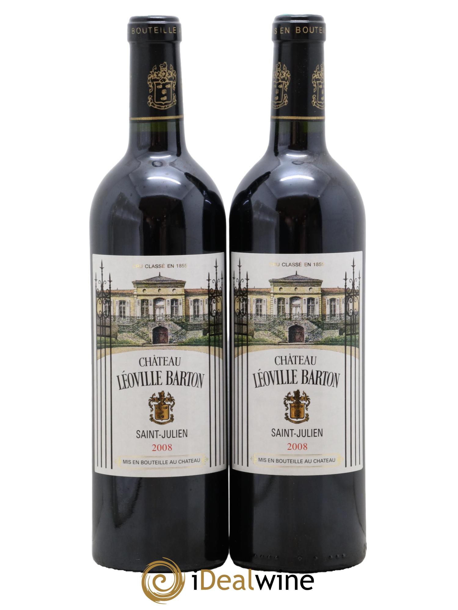 Château Léoville Barton 2ème Grand Cru Classé 2008 - Lot de 2 bouteilles - 0