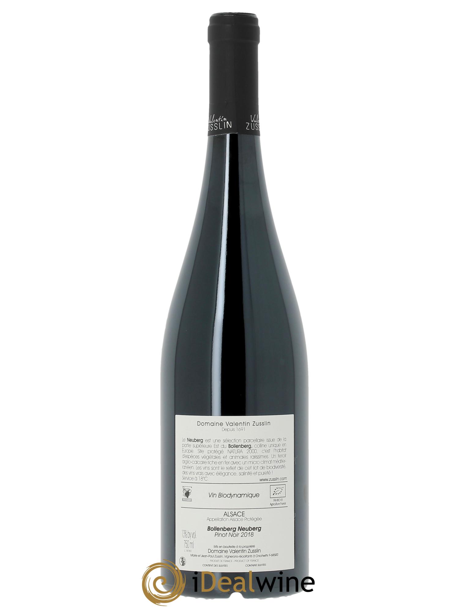 Alsace Pinot Noir Bollenberg Neuberg Valentin Zusslin (Domaine)  2018 - Lotto di 1 bottiglia - 1
