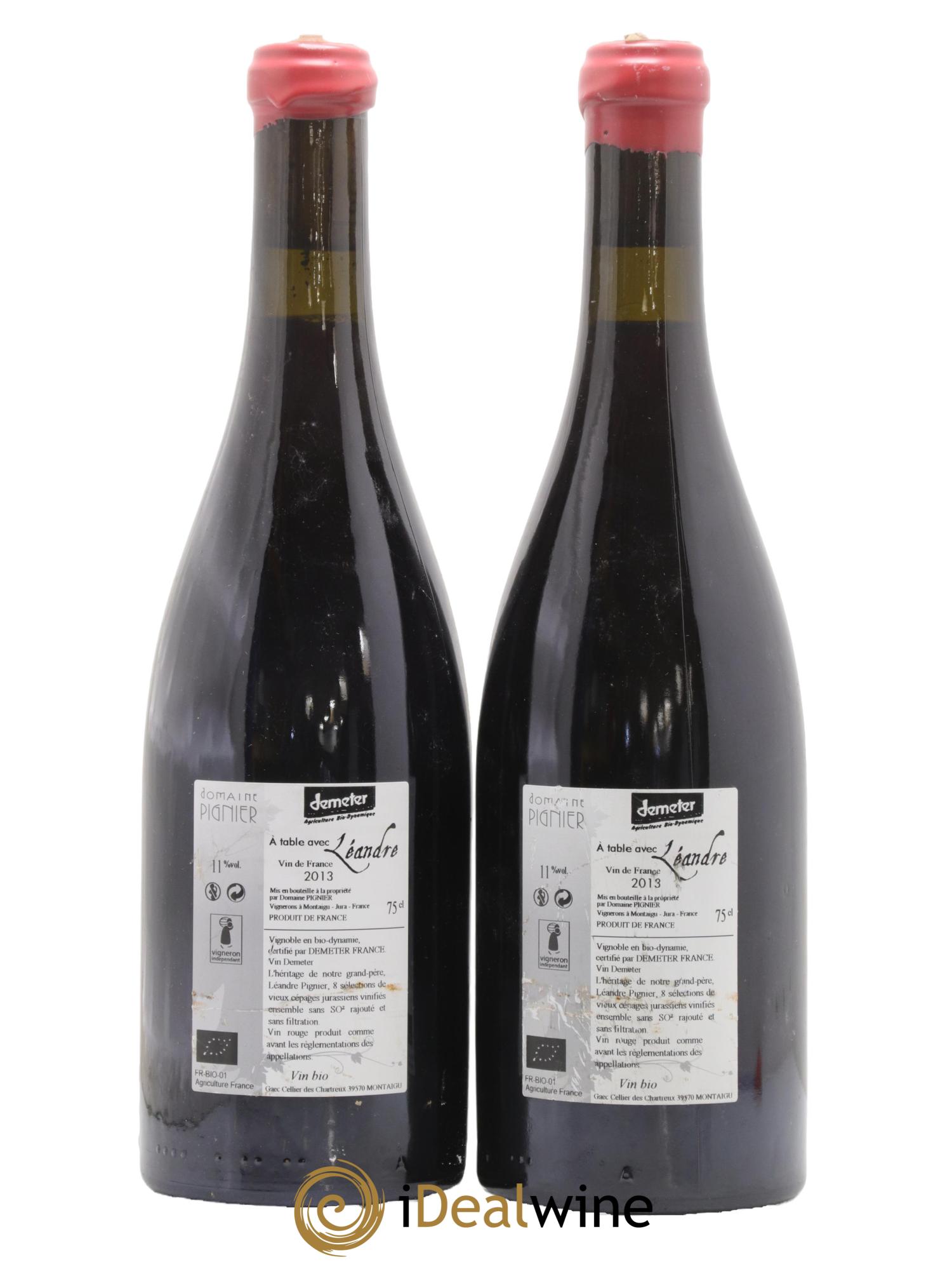 Côtes du Jura A table avec Léandre Domaine Pignier 2013 - Lot de 2 bouteilles - 1