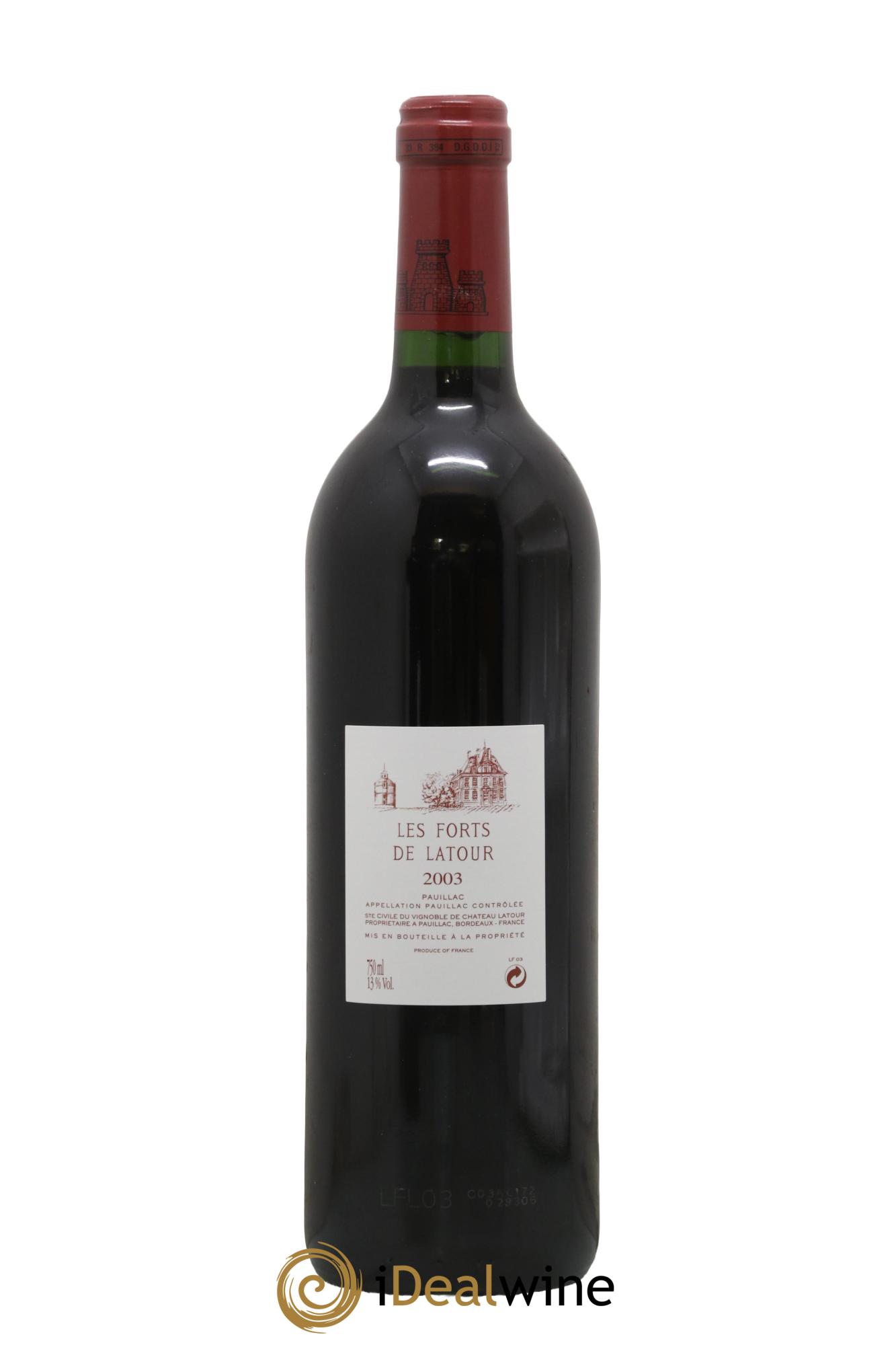 Les Forts de Latour Second Vin  2003 - Posten von 1 Flasche - 1