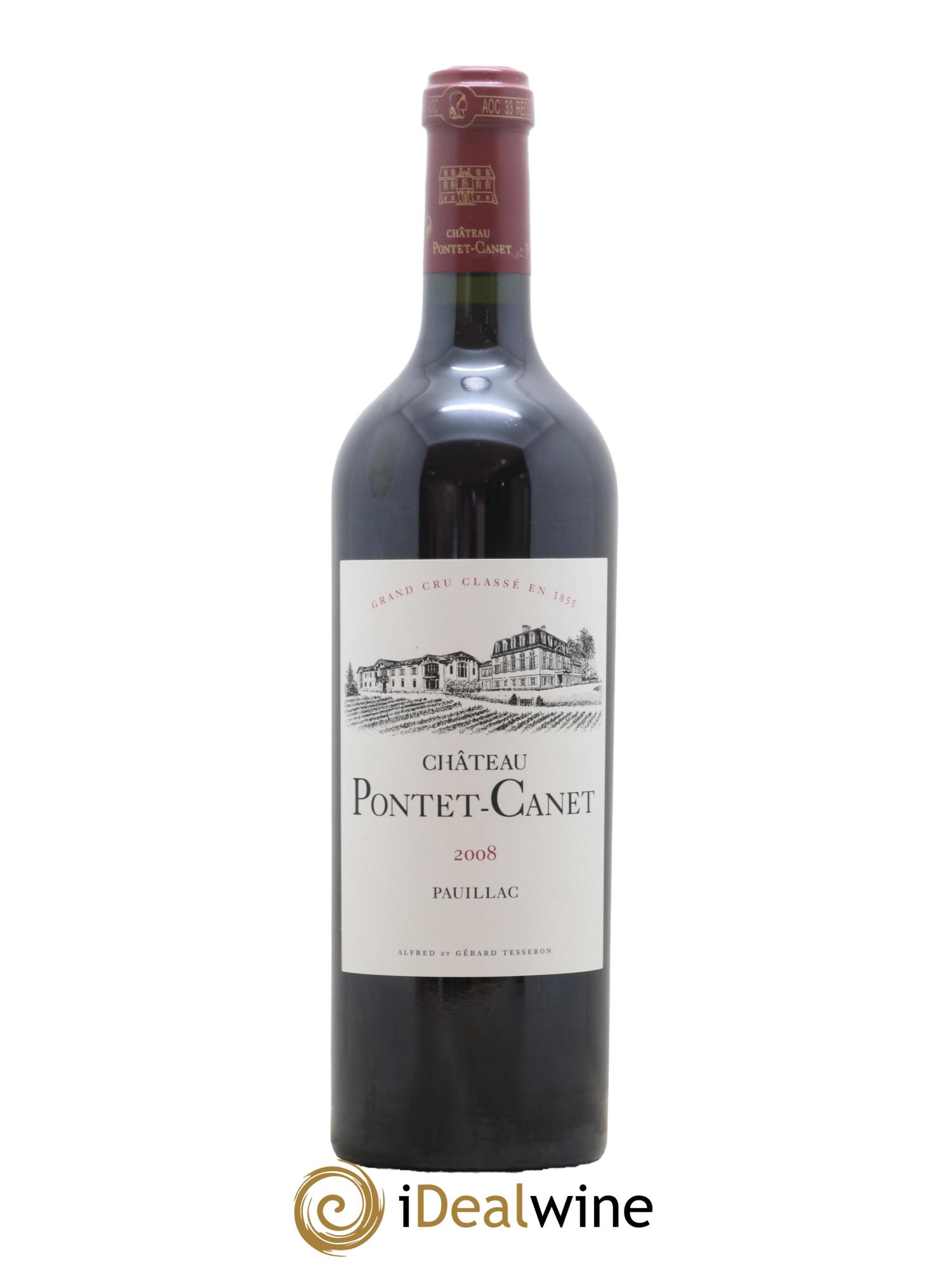 Château Pontet Canet 5ème Grand Cru Classé 2008 - Lot de 1 bouteille - 0