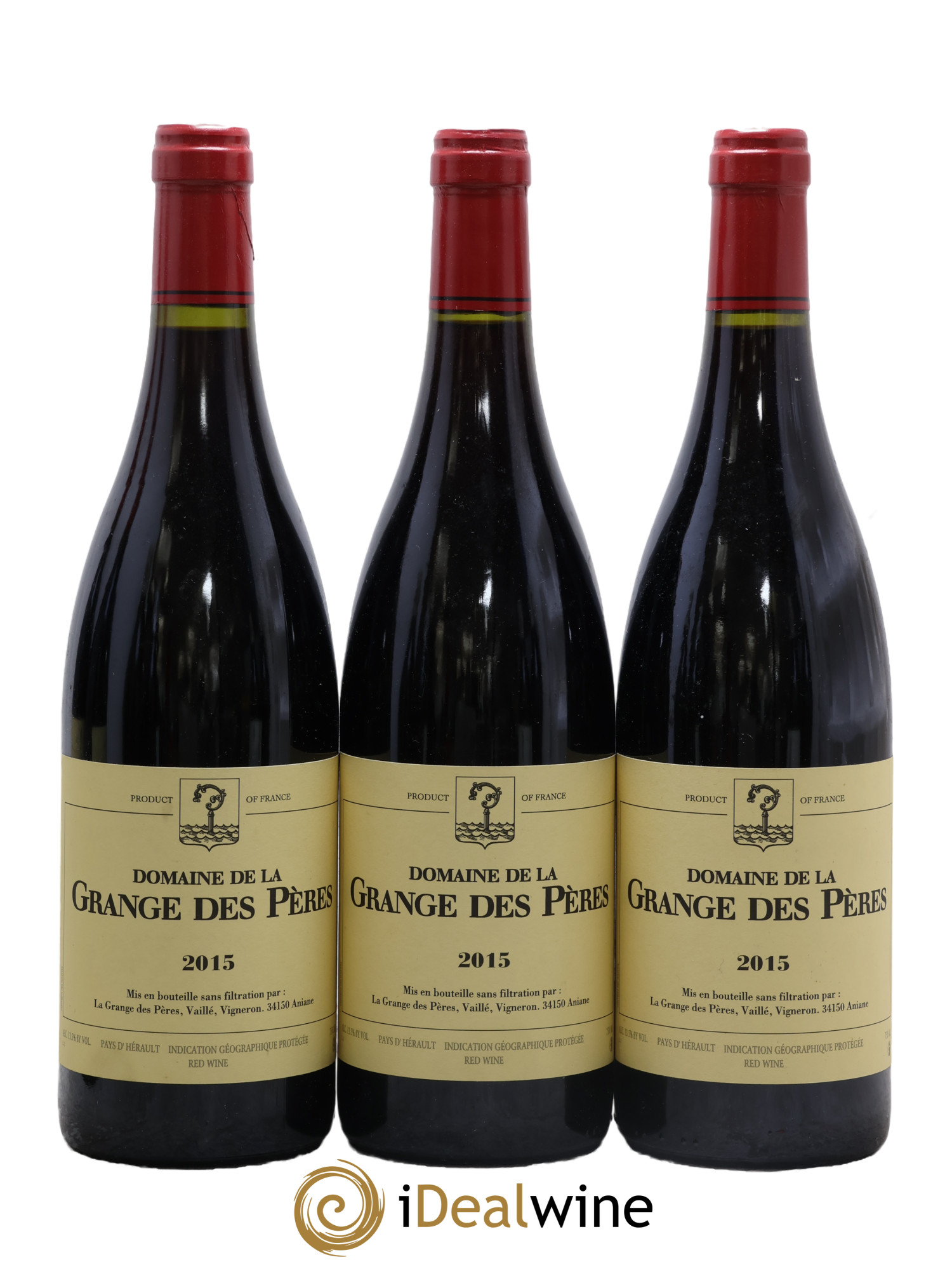 Pays d'Hérault Grange des Pères Laurent Vaillé 2015 - Lot de 3 bouteilles - 0