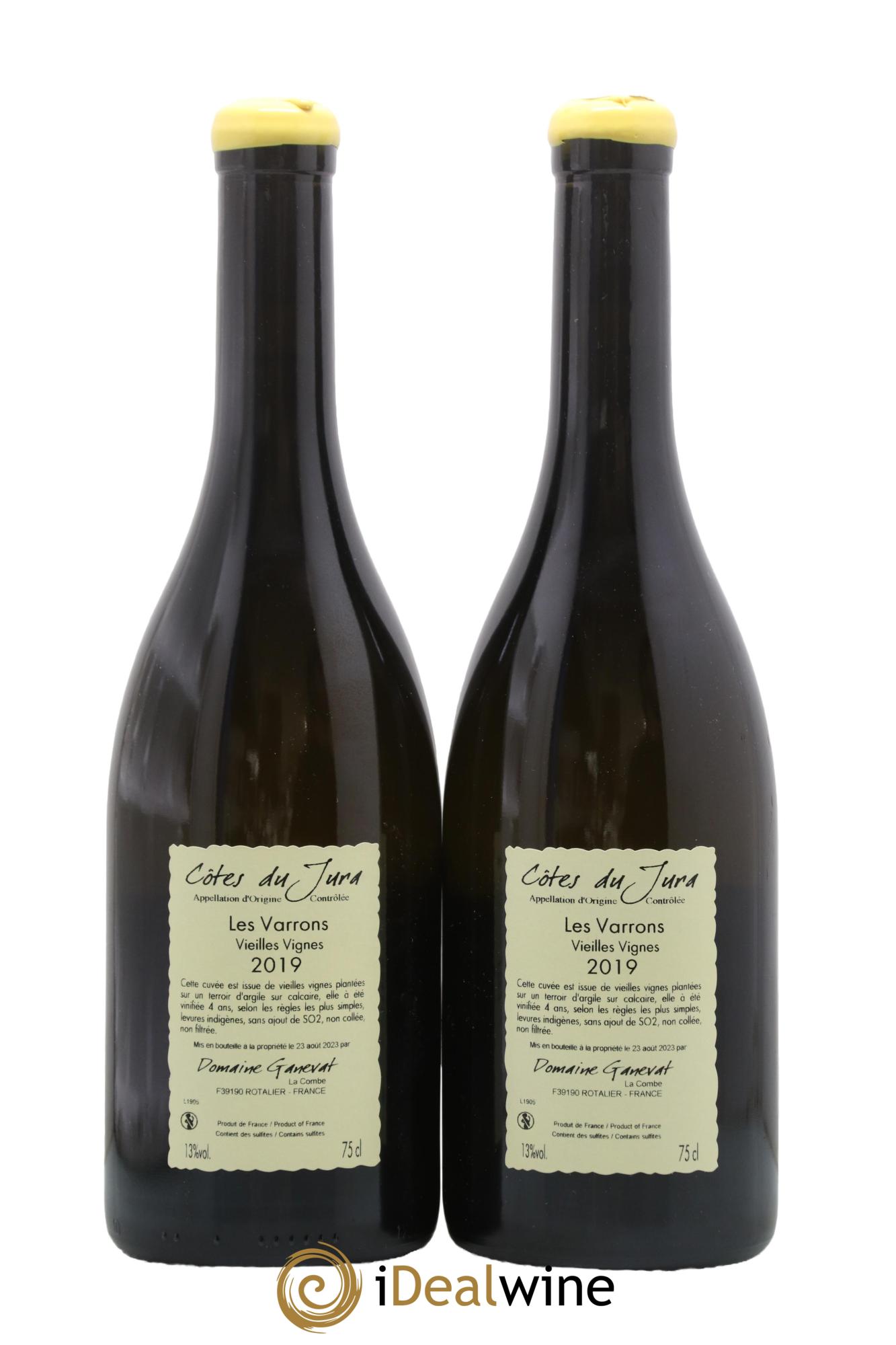 Côtes du Jura Les Varrons Vieilles Vignes Jean-François Ganevat (Domaine) 2019 - Lot of 2 bottles - 1