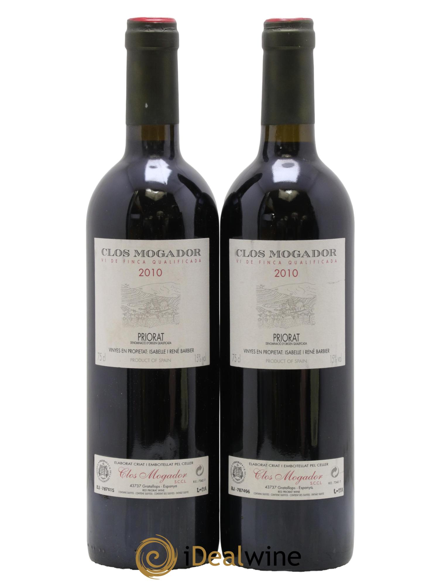 Priorat Clos Mogador DOCA René Barbier 2010 - Lot of 2 bottles - 0