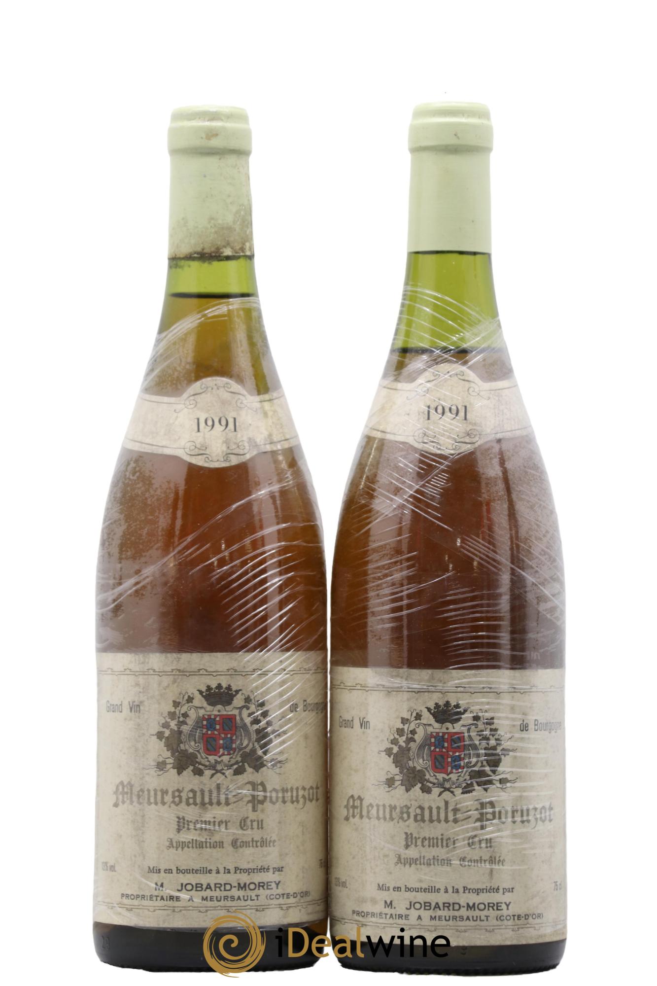 Meursault 1er Cru Poruzot Jobard Morey 1991 - Lot de 2 bouteilles - 0