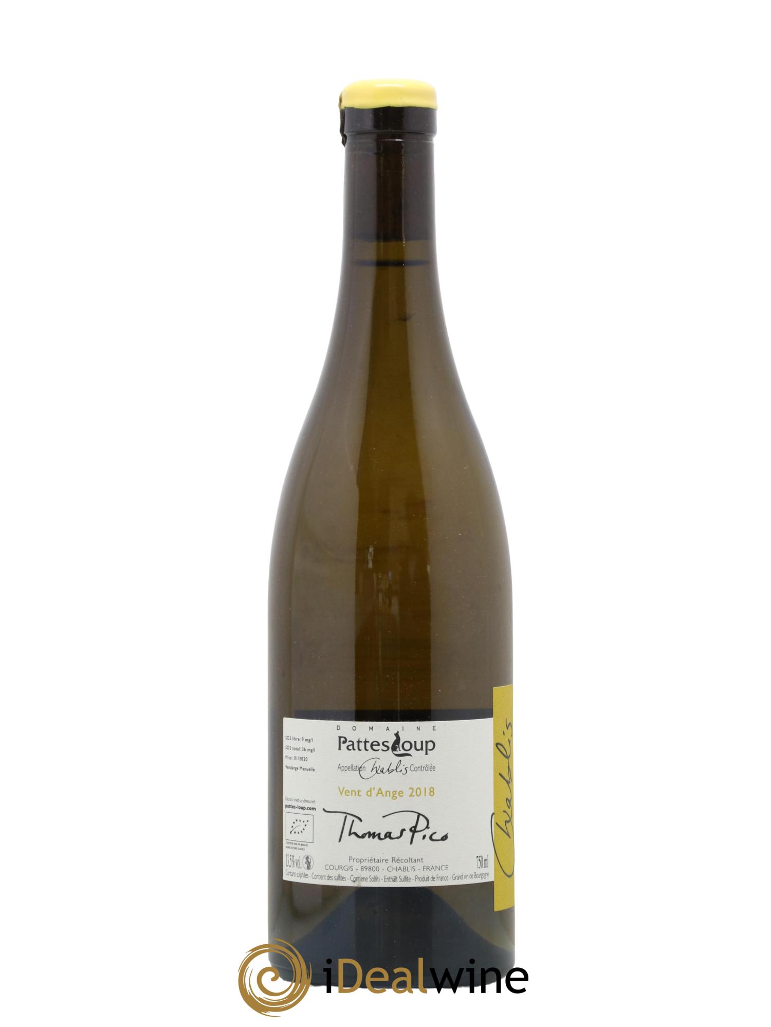 Chablis Vent d'Ange Pattes Loup (Domaine) 2018 - Lot de 1 bouteille - 1