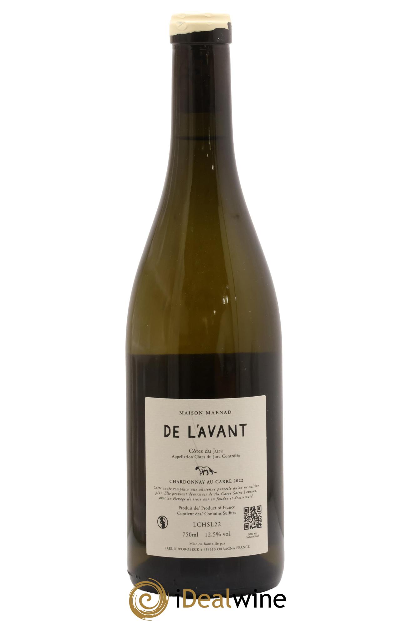 Côtes du Jura De l'Avant - Chardonnay Au Carré Katie Worobeck Maison Maenad 2022 - Lot de 1 bouteille - 1