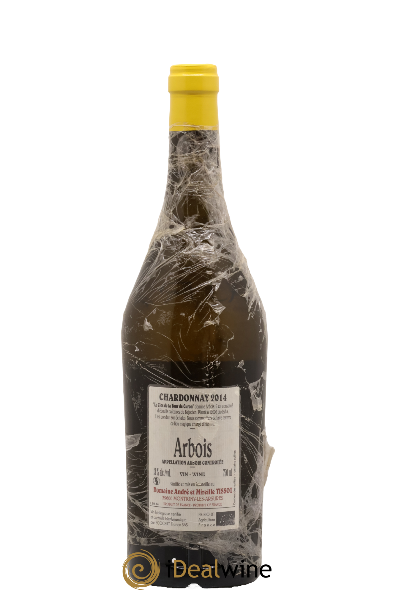 Arbois Chardonnay Le Clos de la Tour de Curon Bénédicte et Stéphane Tissot 2014 - Lot de 1 bouteille - 1