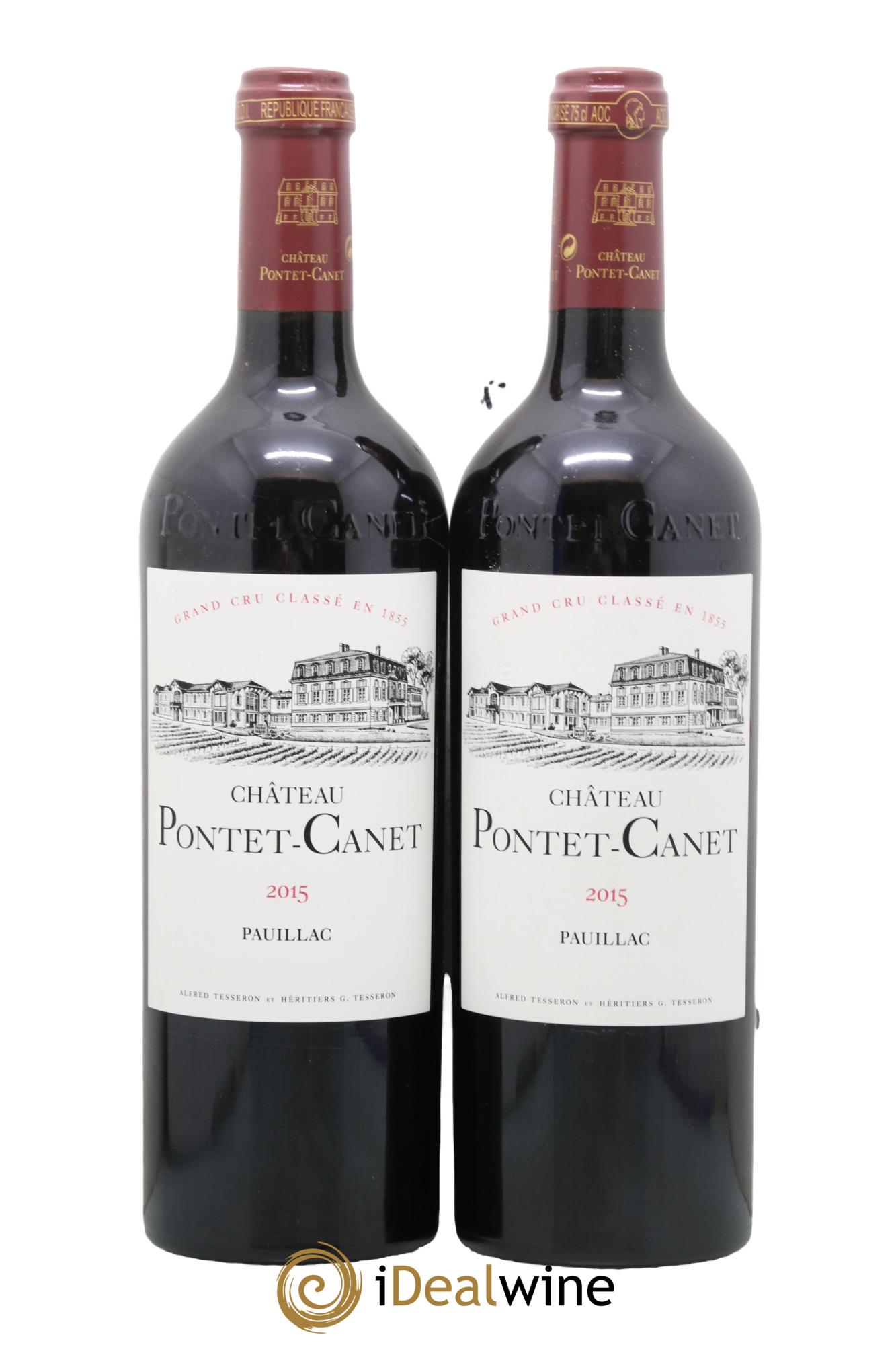 Château Pontet Canet 5ème Grand Cru Classé 2015 - Lot de 2 bouteilles - 0