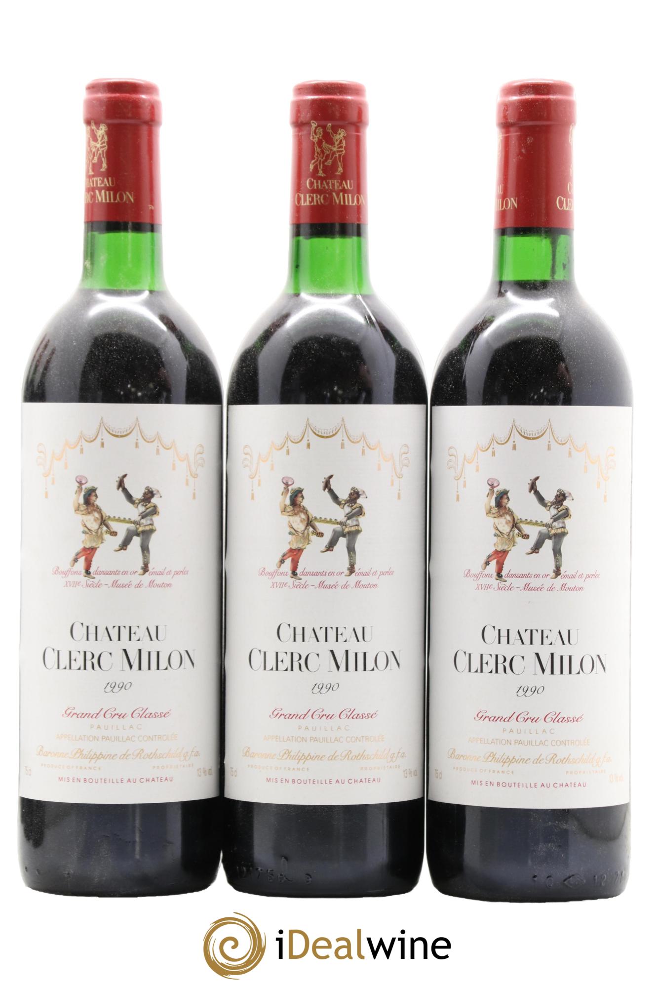 Château Clerc Milon 5ème Grand Cru Classé 1990 - Lot de 12 bouteilles - 3