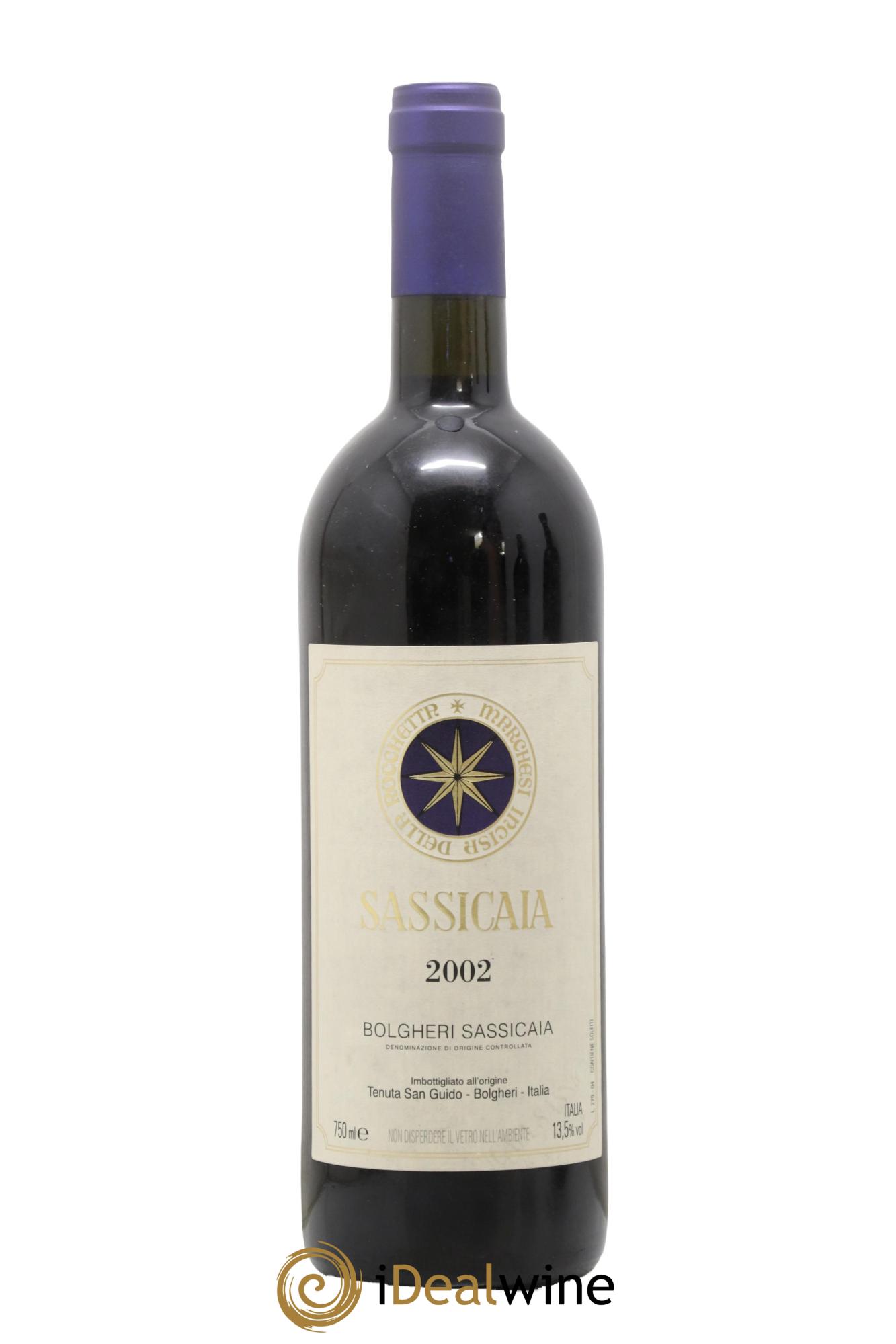 Bolgheri DOC Sassicaia Tenuta San Guido 2002 - Lot de 1 bouteille - 0