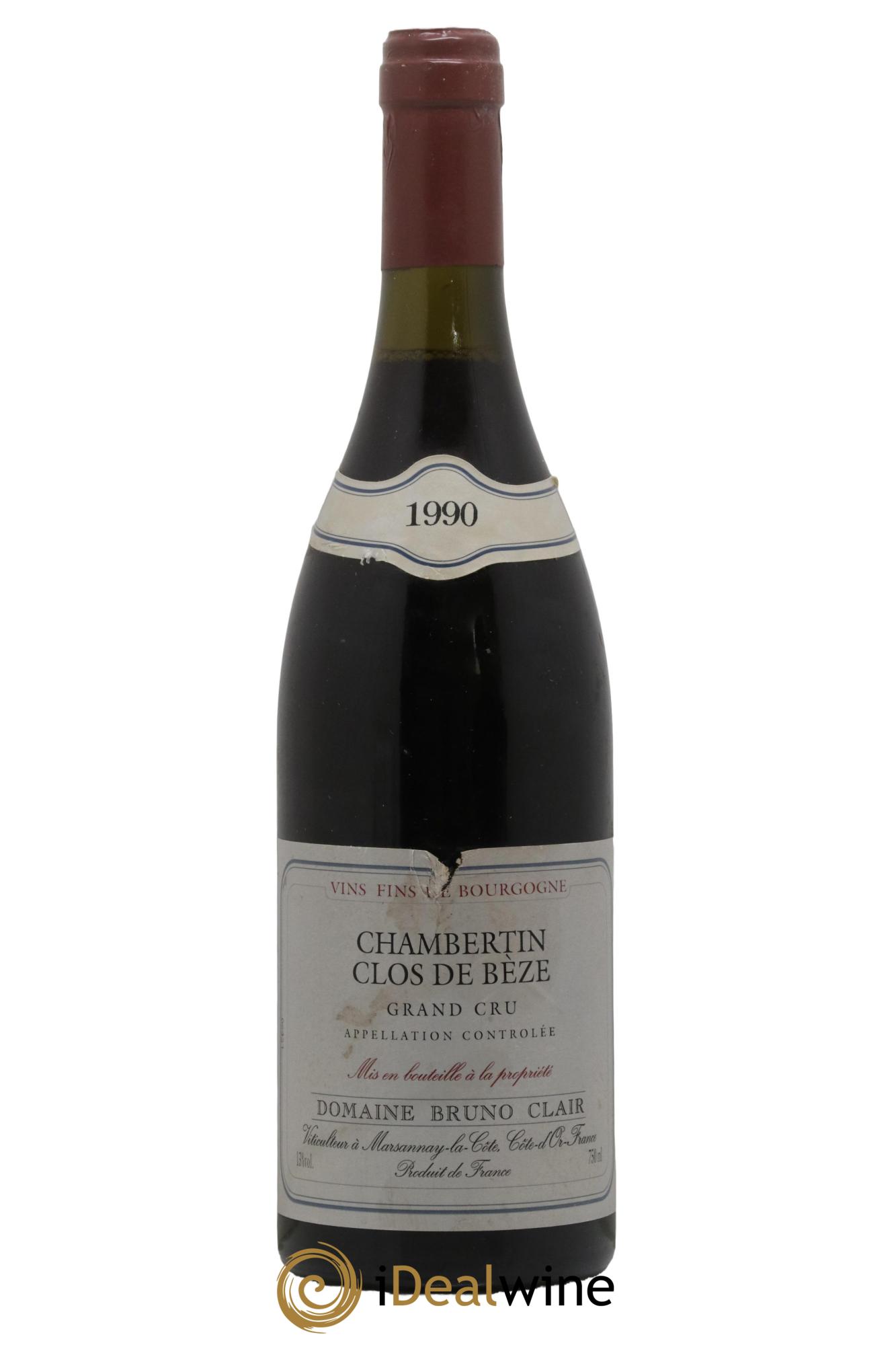 Chambertin Clos de Bèze Grand Cru Bruno Clair (Domaine) 1990 - Lot de 1 bouteille - 0