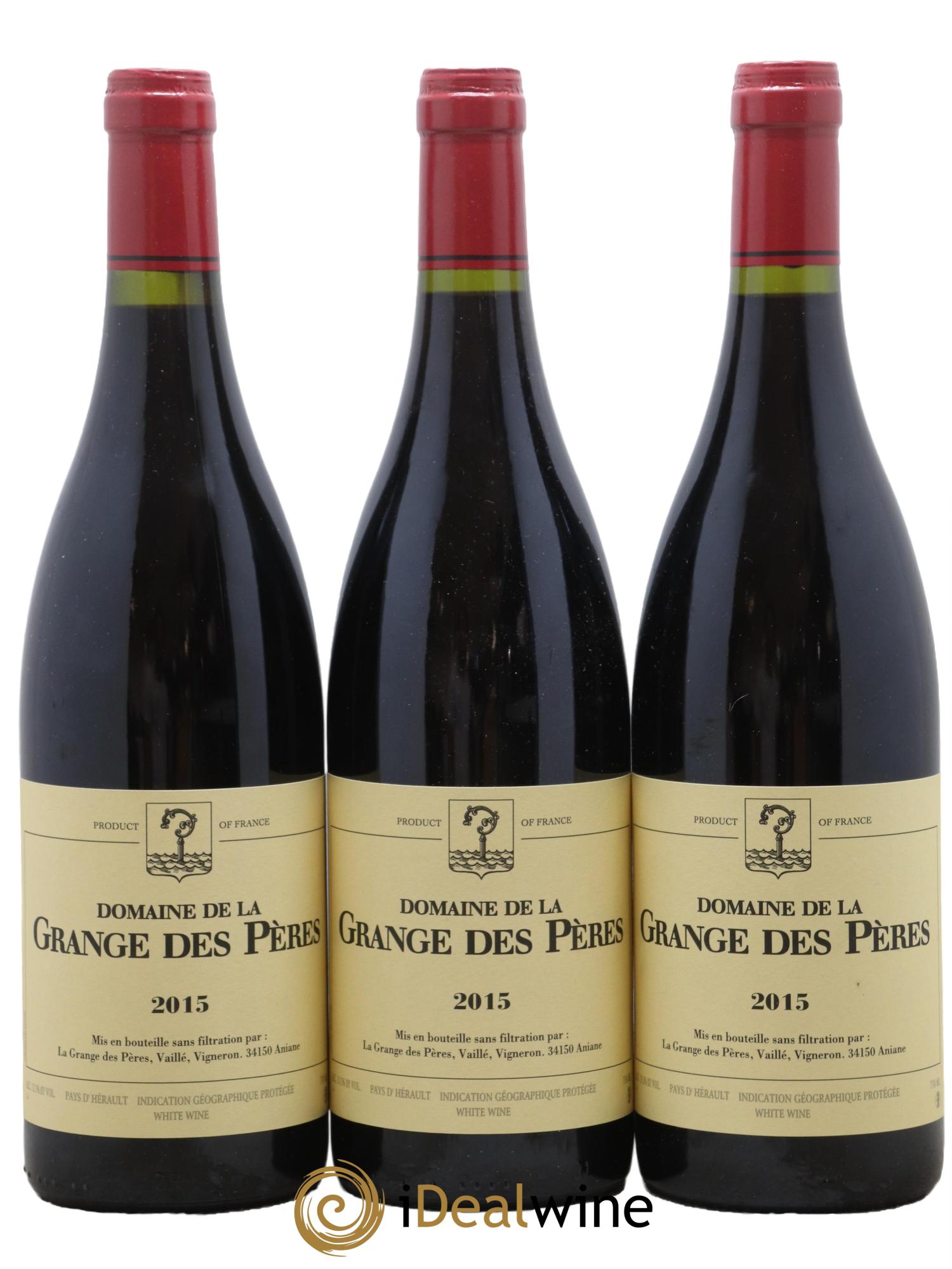 Pays d'Hérault Grange des Pères Laurent Vaillé 2015 - Lot de 3 bouteilles - 0