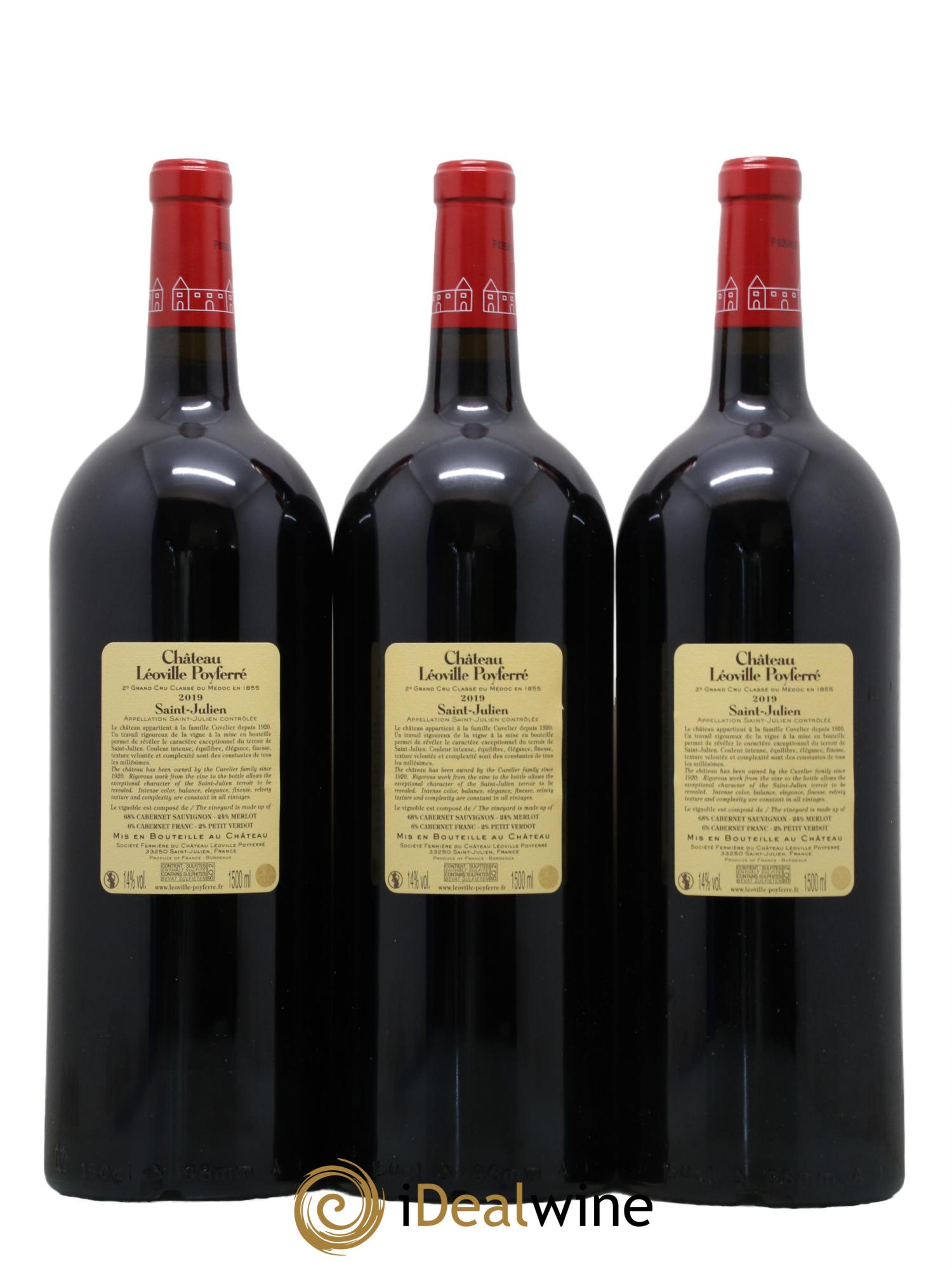 Château Léoville Poyferré 2ème Grand Cru Classé 2019 - Lot de 3 magnums - 1