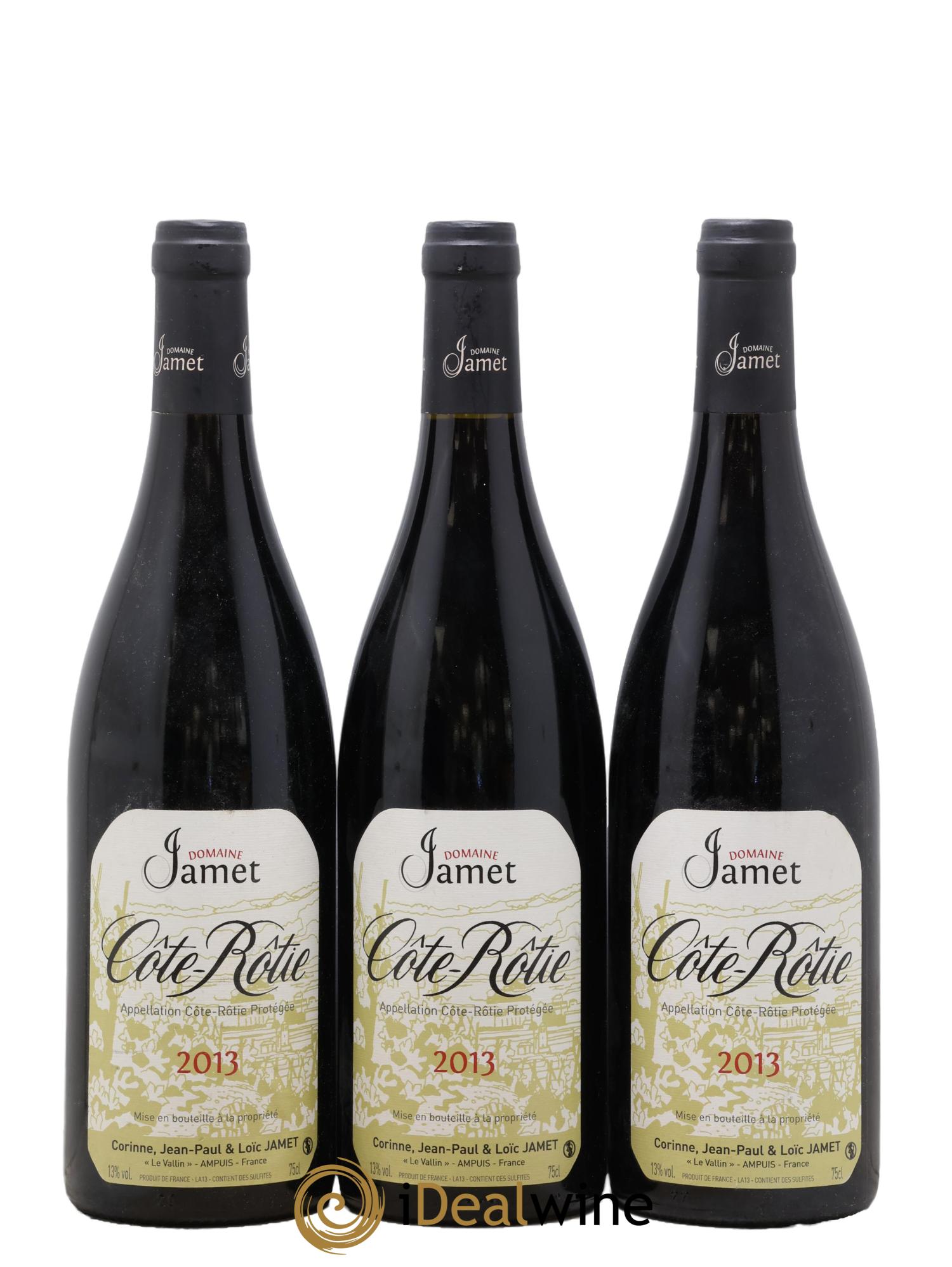 Côte-Rôtie Jamet (Domaine) 2013 - Lot of 3 bottles - 0