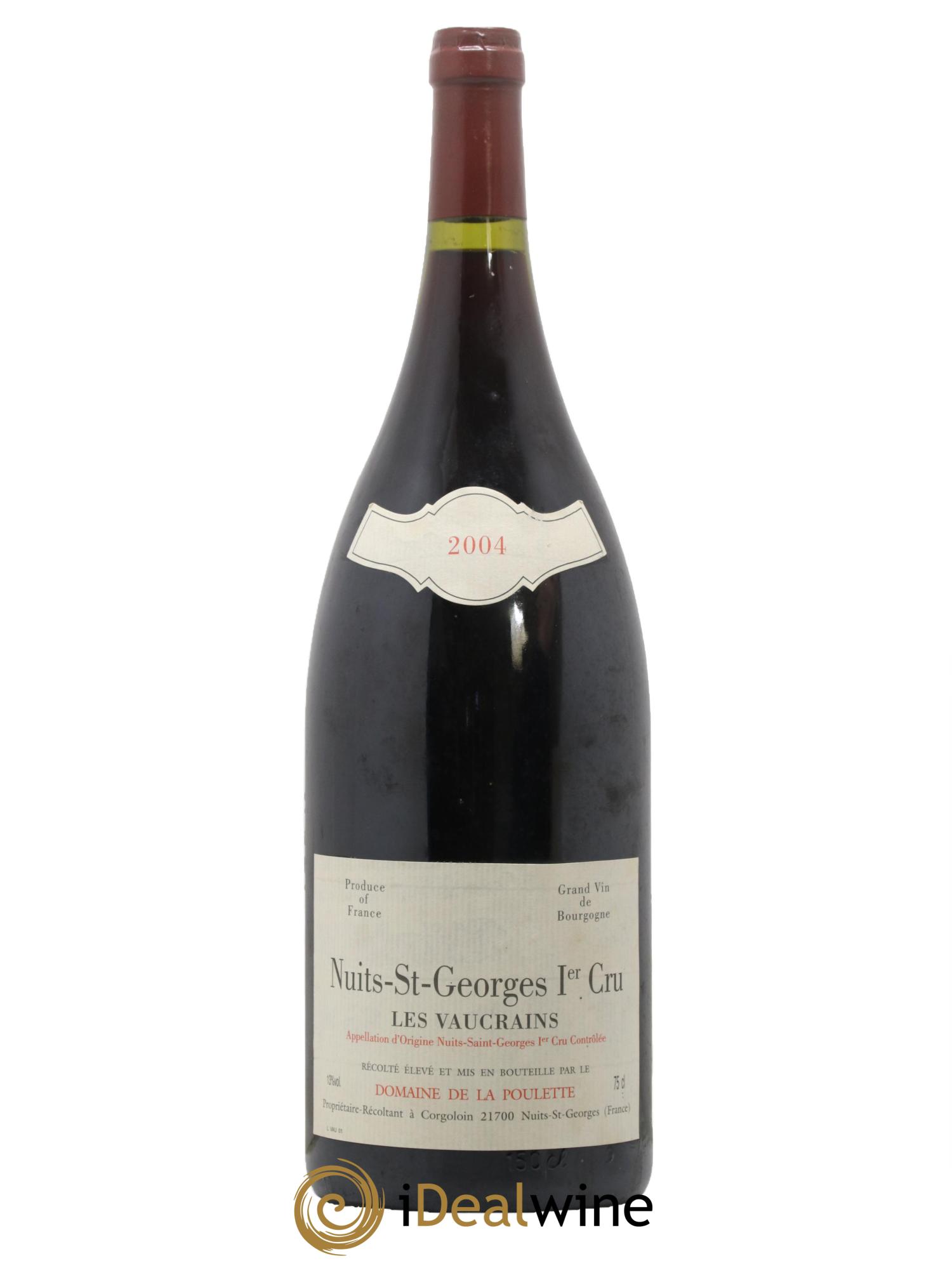 Nuits-Saint-Georges 1er Cru Les Vaucrains Domaine de la Poulette 2004 - Lot de 1 magnum - 0