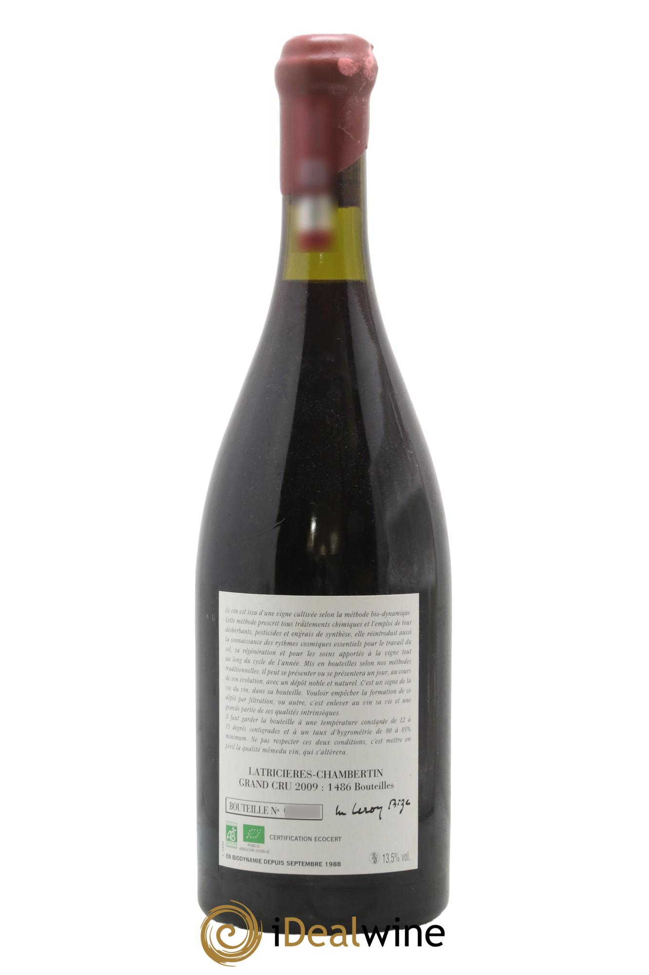 Latricières-Chambertin Grand Cru Leroy (Domaine) 2009 - Posten von 1 Flasche - 1