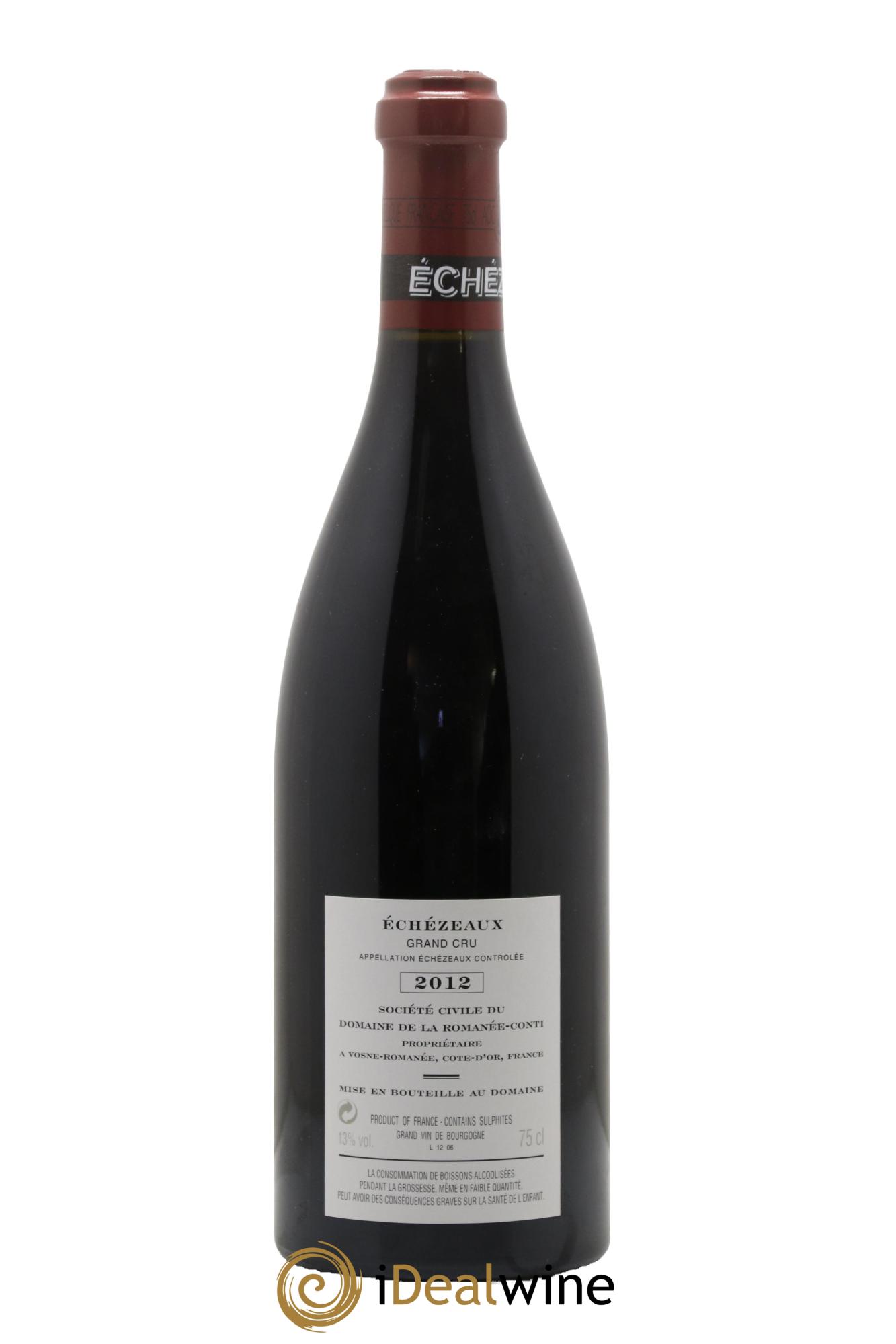 Echezeaux Grand Cru Domaine de la Romanée-Conti 2012 - Lot of 1 bottle - 1