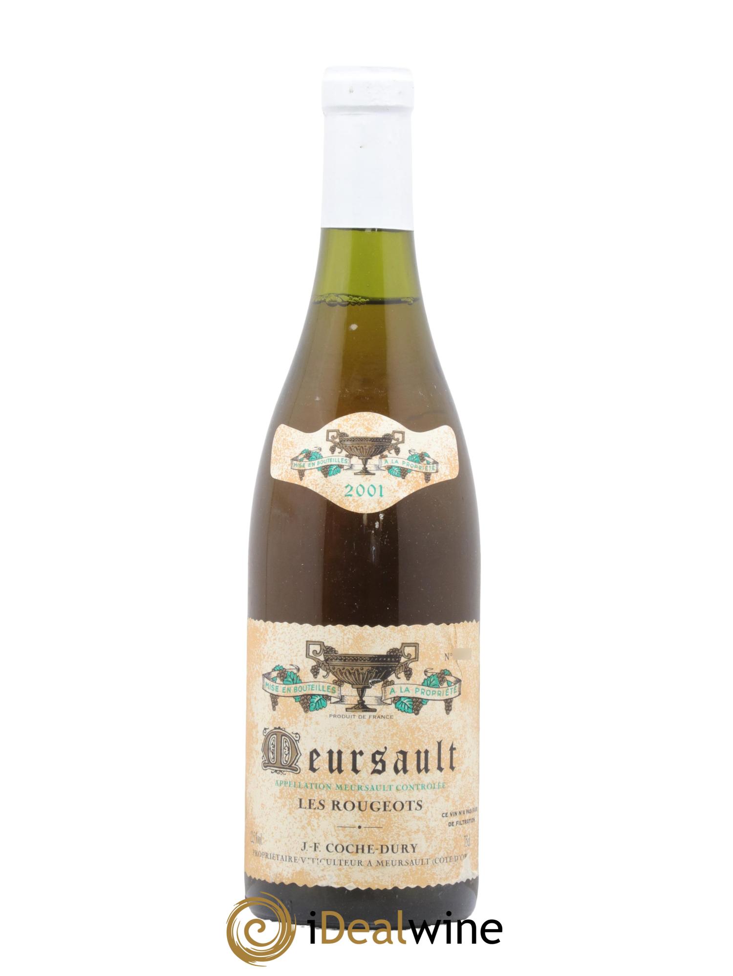 Meursault Les Rougeots Coche Dury (Domaine) 2001 - Posten von 1 Flasche - 0