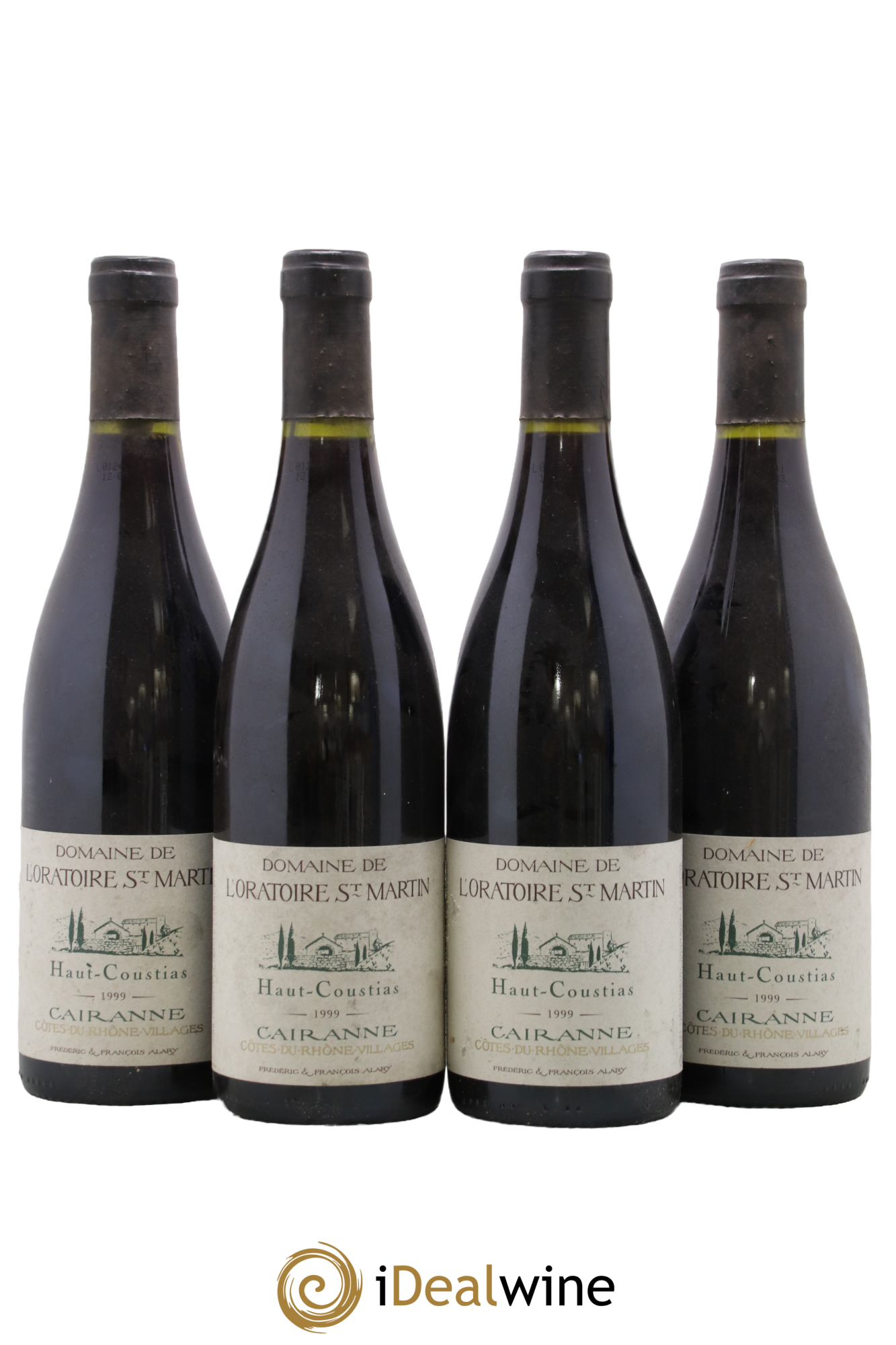 Cairanne Haut-Coustias Oratoire Saint-Martin - Frédéric et François Alary 1999 - Lot de 4 bouteilles - 0