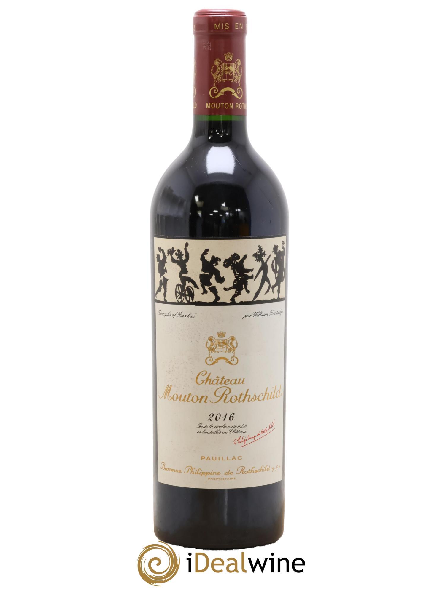 Château Mouton Rothschild 1er Grand Cru Classé 2016 - Lot de 1 bouteille - 0