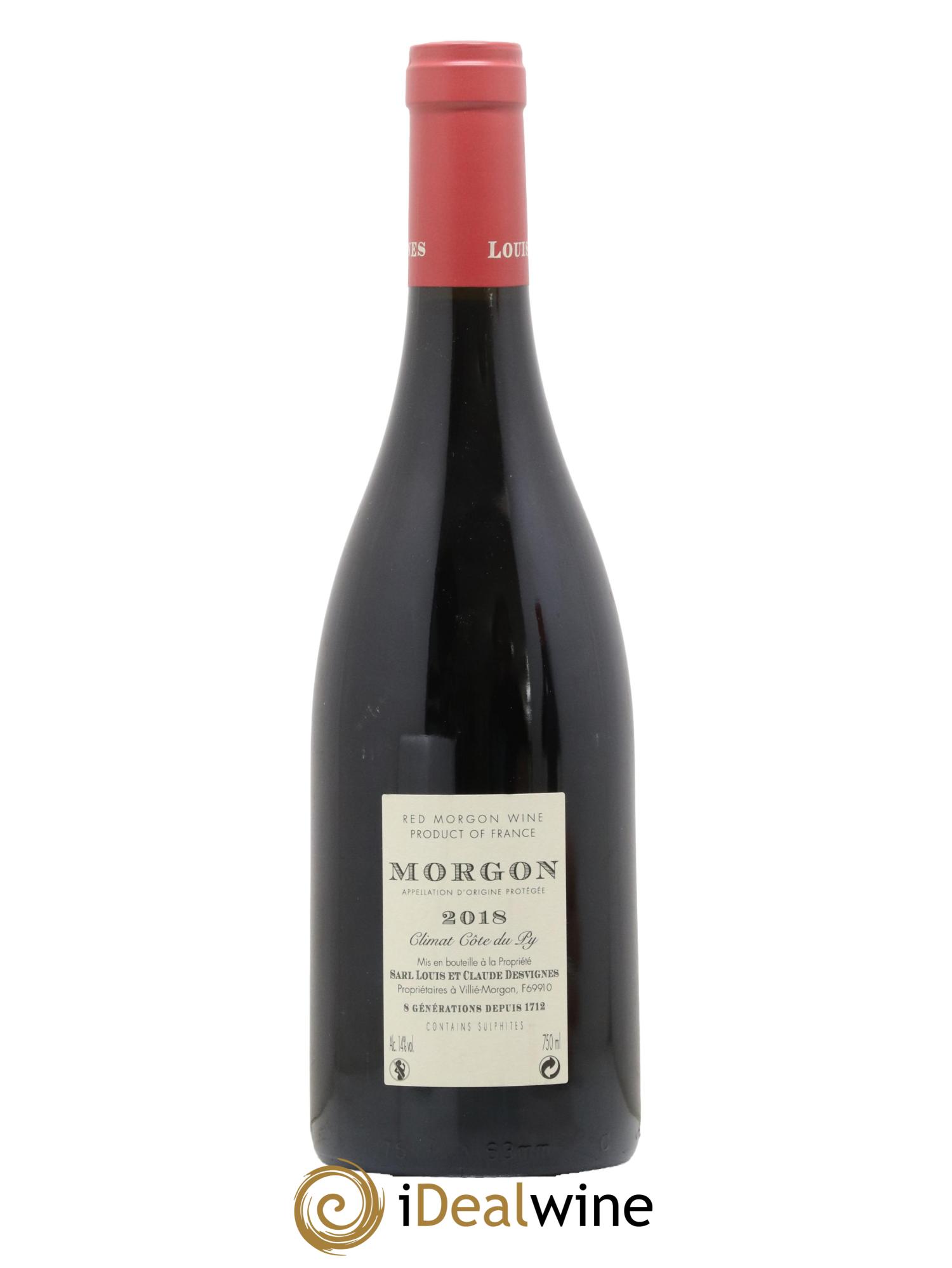 Morgon Côte du Py Louis-Claude Desvignes 2018 - Lot de 1 bouteille - 1