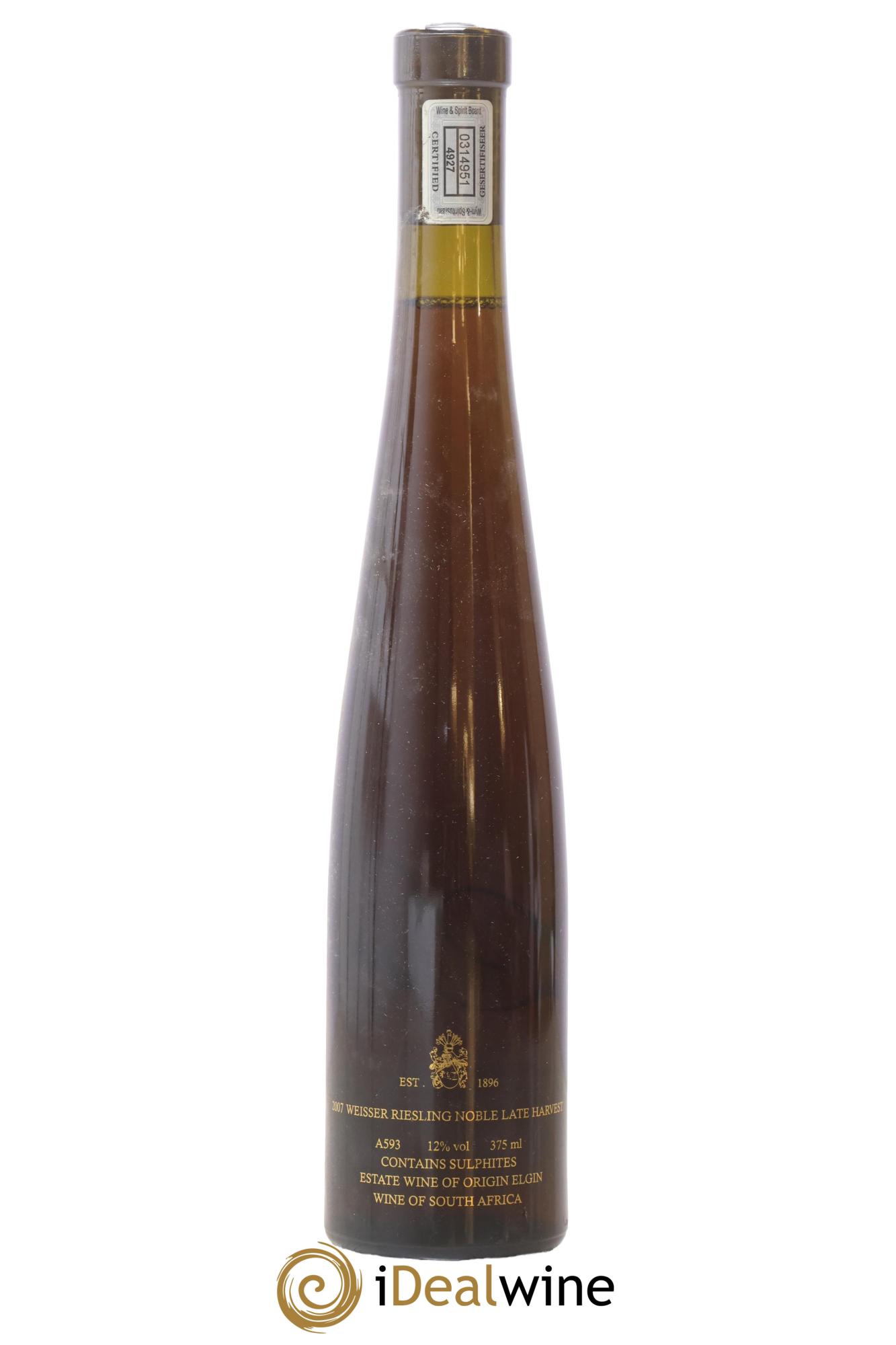 Afrique du Sud Riesling Noble Late Harvest Paul Cluver 2007 - Posten von 1 Demi-Flasche - 1