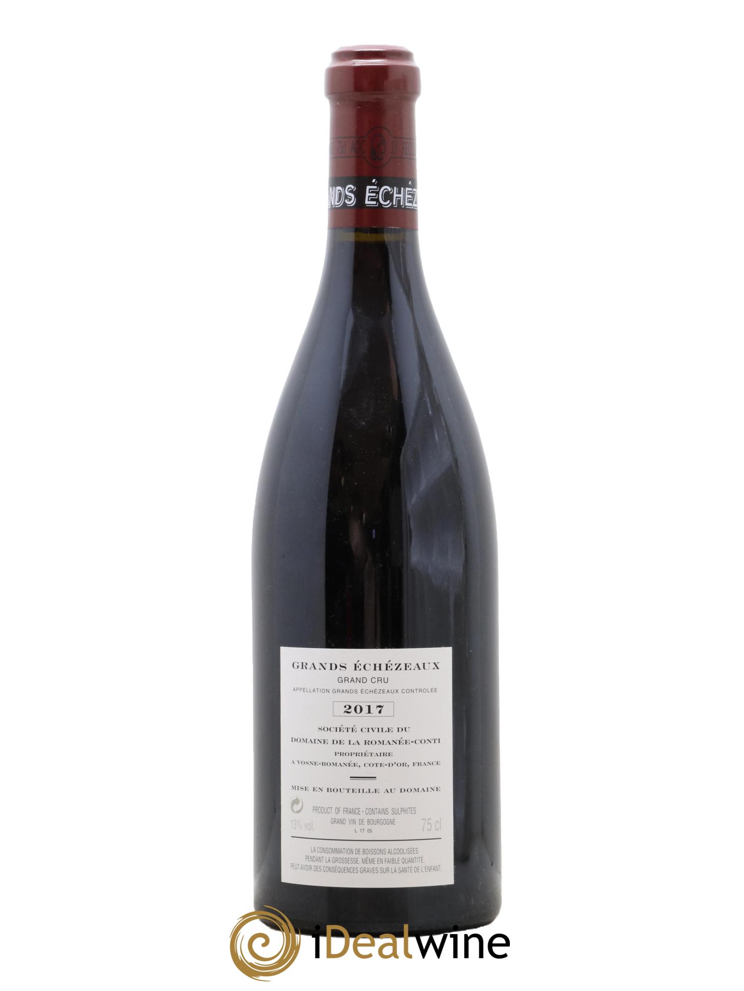 Grands-Echezeaux Grand Cru Domaine de la Romanée-Conti  2017 - Lot of 1 bottle - 1