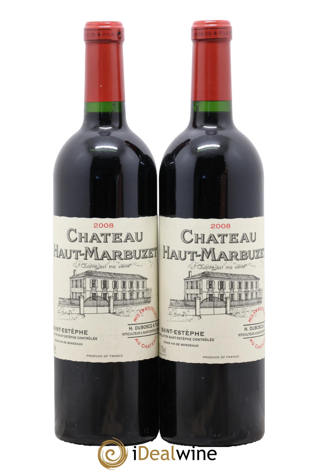Château Haut Marbuzet 2008 - Lotto di 2 bottiglie - 0