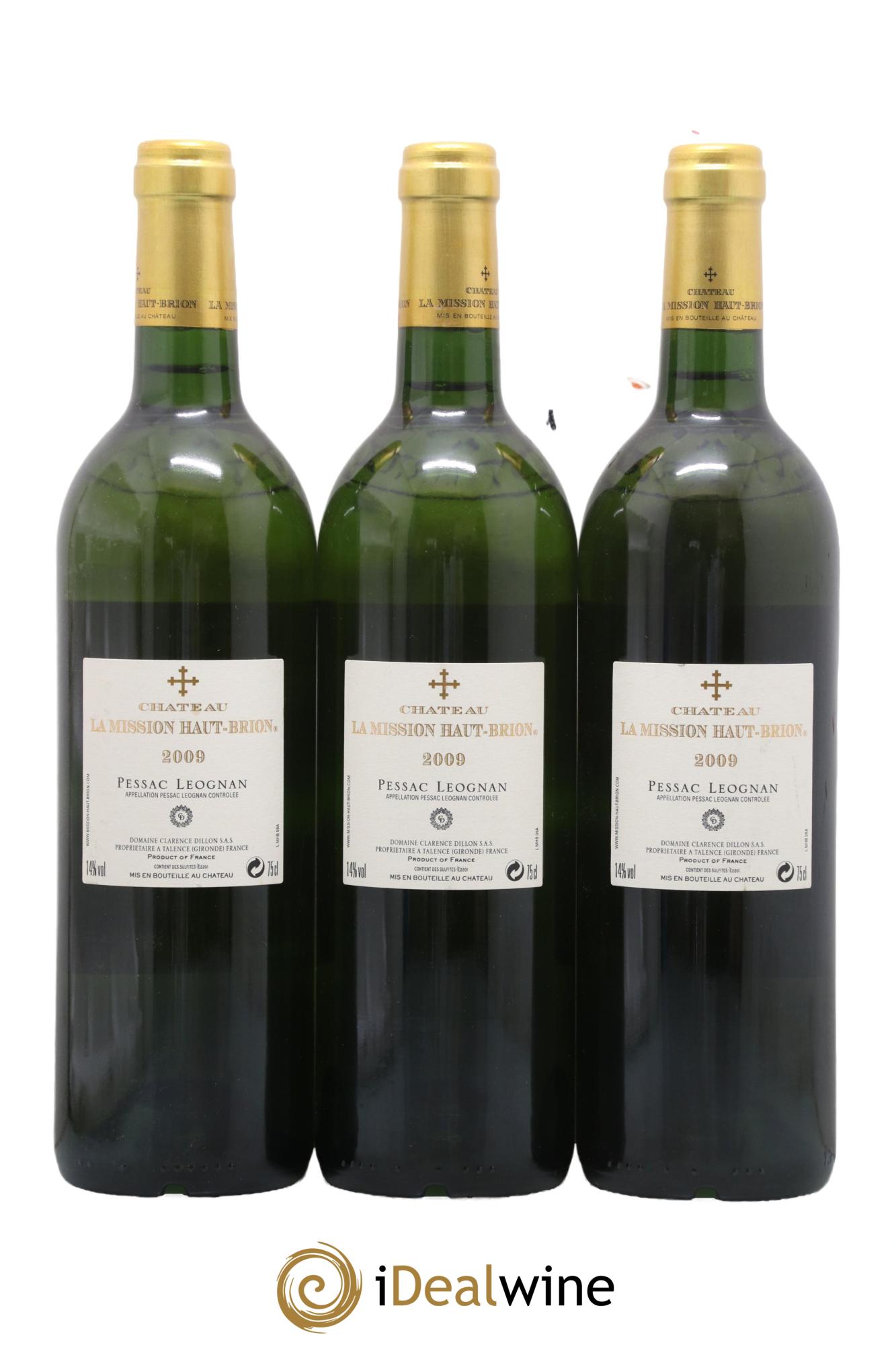 Château la Mission Haut-Brion 2009 - Lotto di 3 bottiglie - 1