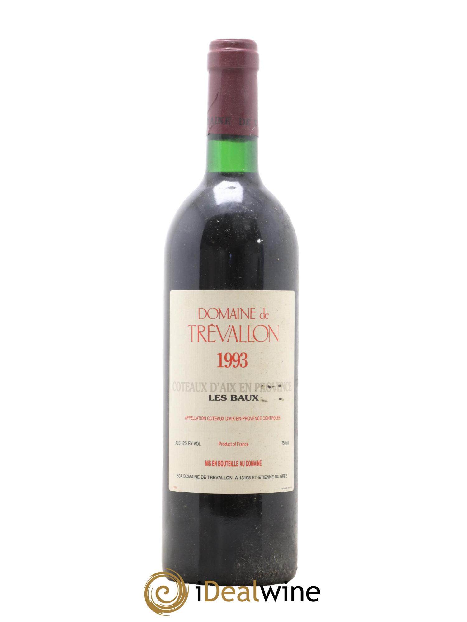 Coteaux d'Aix-en-Provence Trévallon (Domaine de) Eloi Dürrbach 1993 - Lot de 1 bouteille - 0