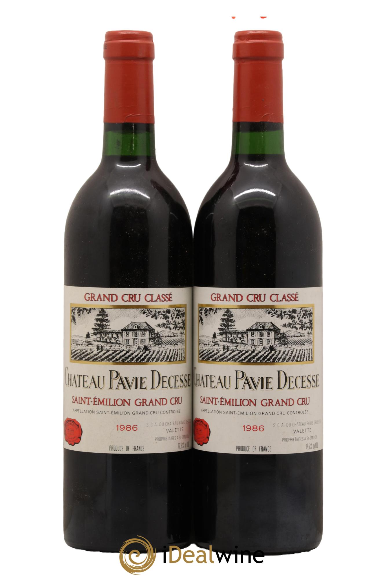 Château Pavie Decesse Grand Cru Classé 1986 - Lot de 2 bouteilles - 0