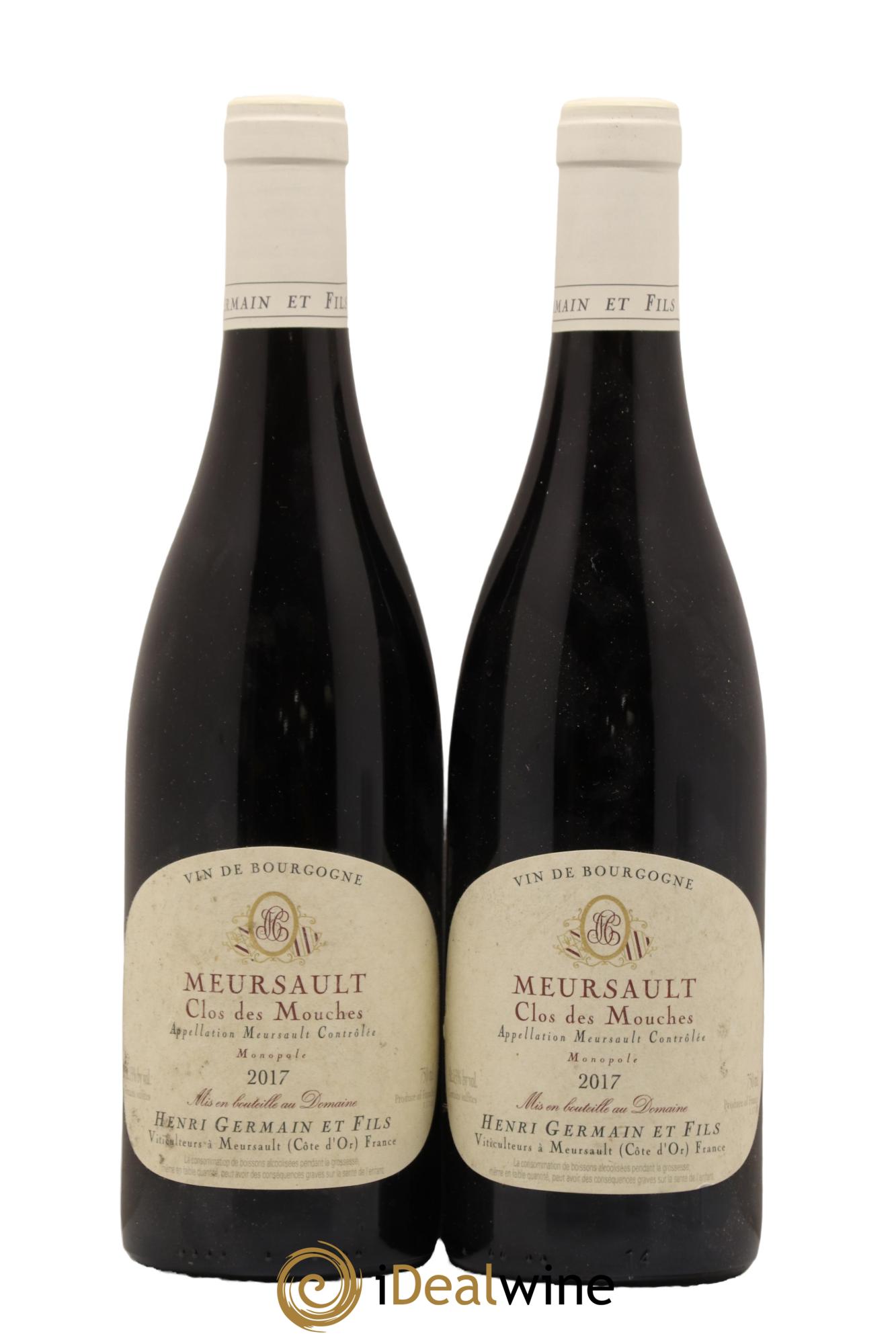 Meursault Clos des Mouches Henri Germain 2017 - Lot de 2 bouteilles - 0