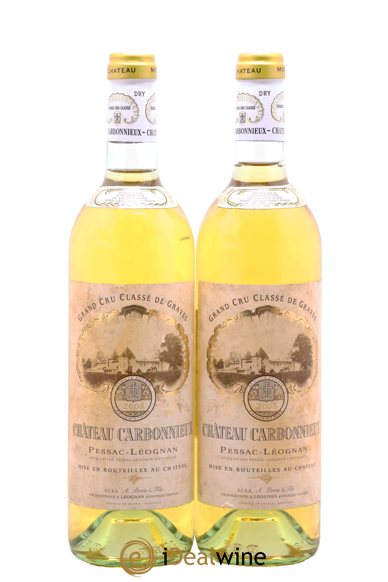 Château Carbonnieux Cru Classé de Graves 2008 - Lot de 2 bouteilles - 0