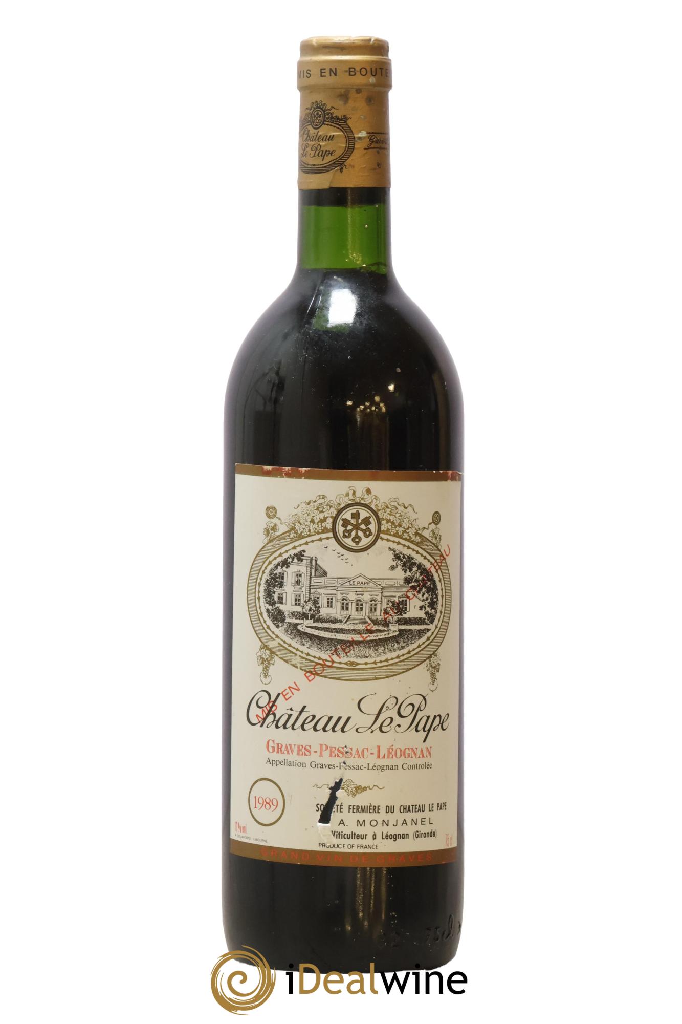 Château Le Pape 1989 - Lot de 1 bouteille - 0