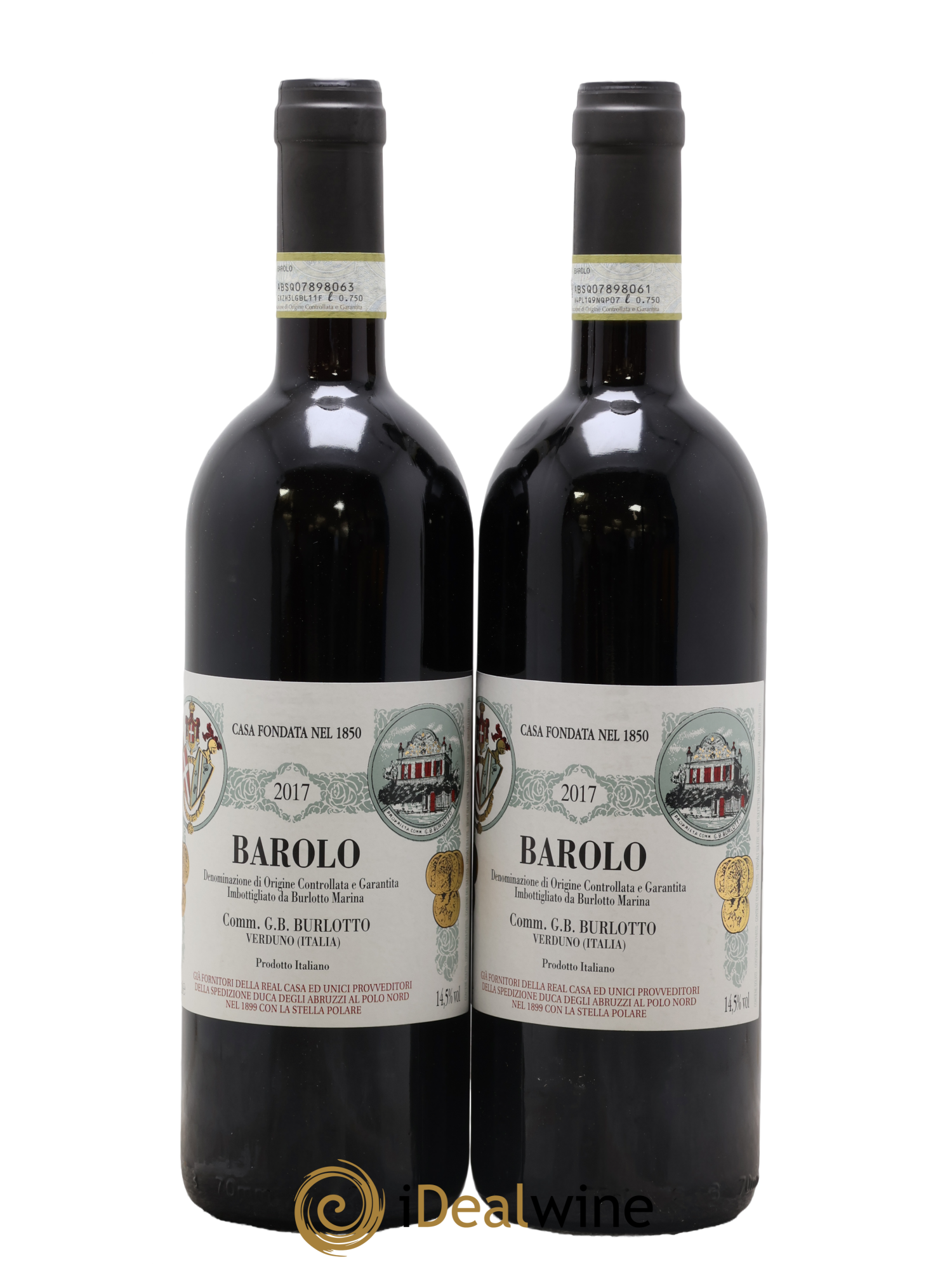 Barolo DOCG Comm. Giovan Battista Burlotto 2017 - Lot de 2 bouteilles - 0
