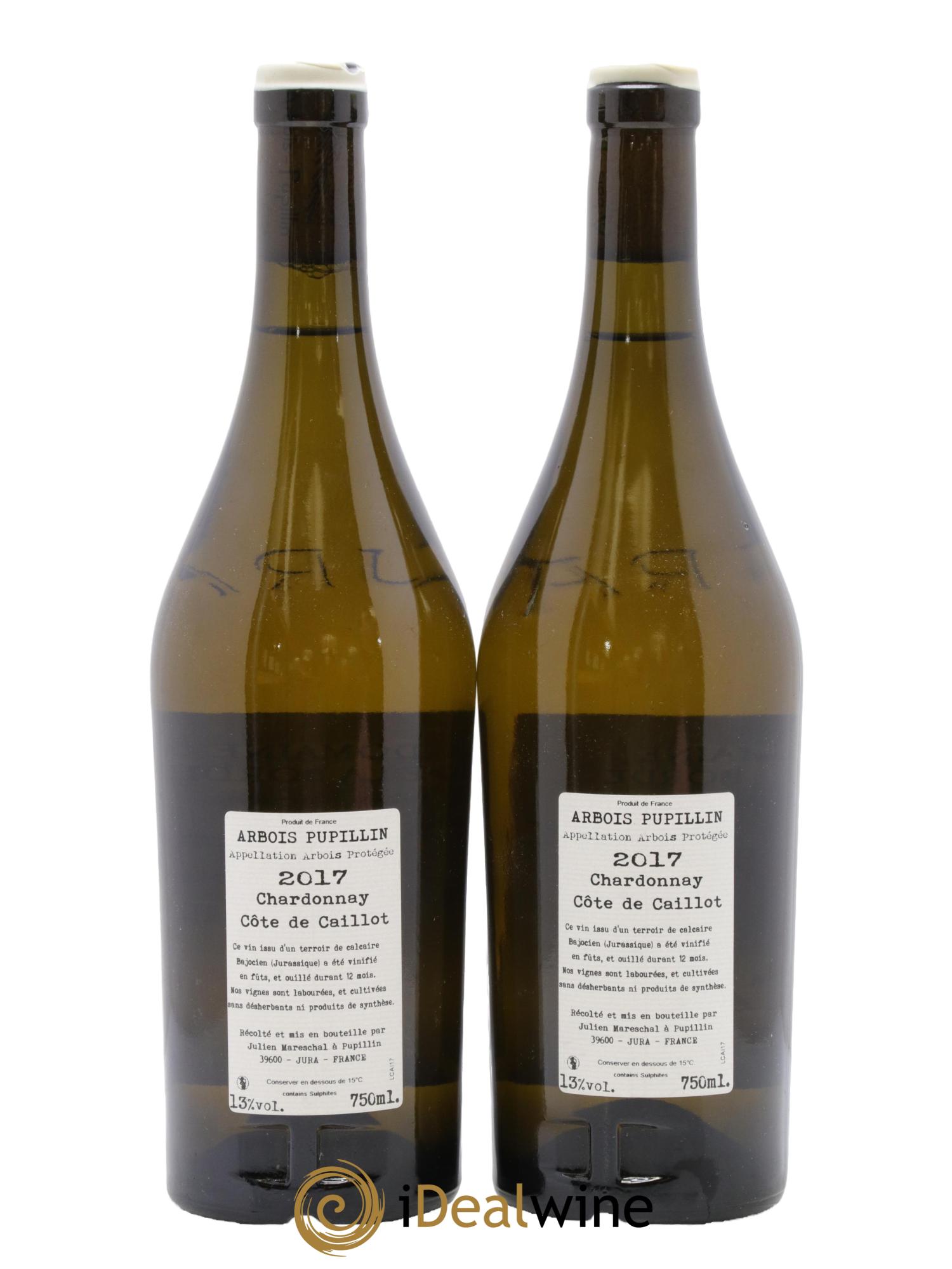 Arbois-Pupillin Chardonnay Côte de Caillot Domaine de la Borde 2017 - Lot de 2 bouteilles - 1