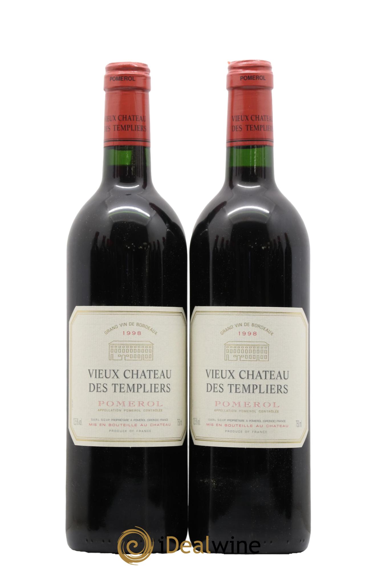 Pomerol Chateau des Templiers 1998 - Lot de 2 bouteilles - 0